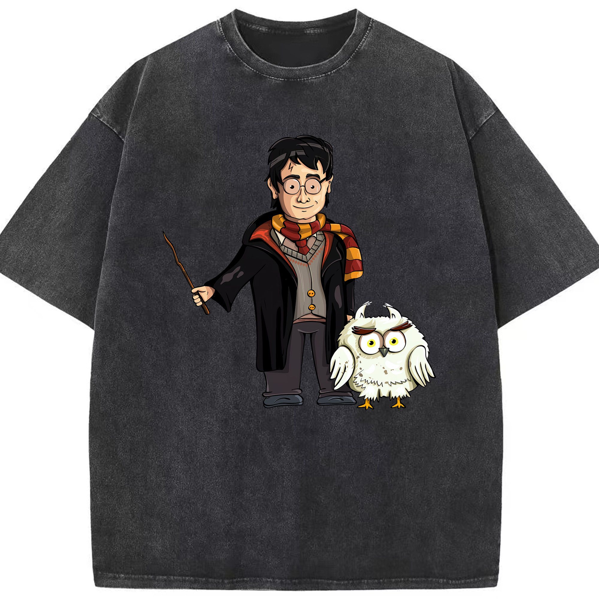 （画像用） Harry Potter ハリー・ポッターシリーズ 綿100% ヴィンテージ風 半袖Tシャツ（フロントプリント）