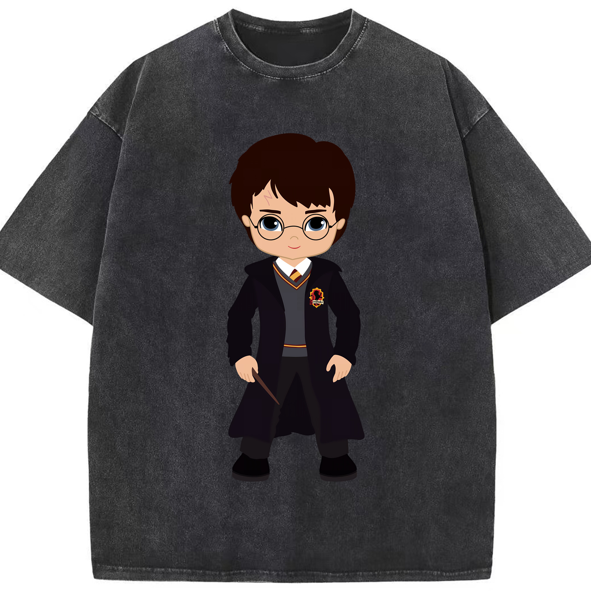（画像用） Harry Potter ハリー・ポッターシリーズ 綿100% ヴィンテージ風 半袖Tシャツ（フロントプリント）