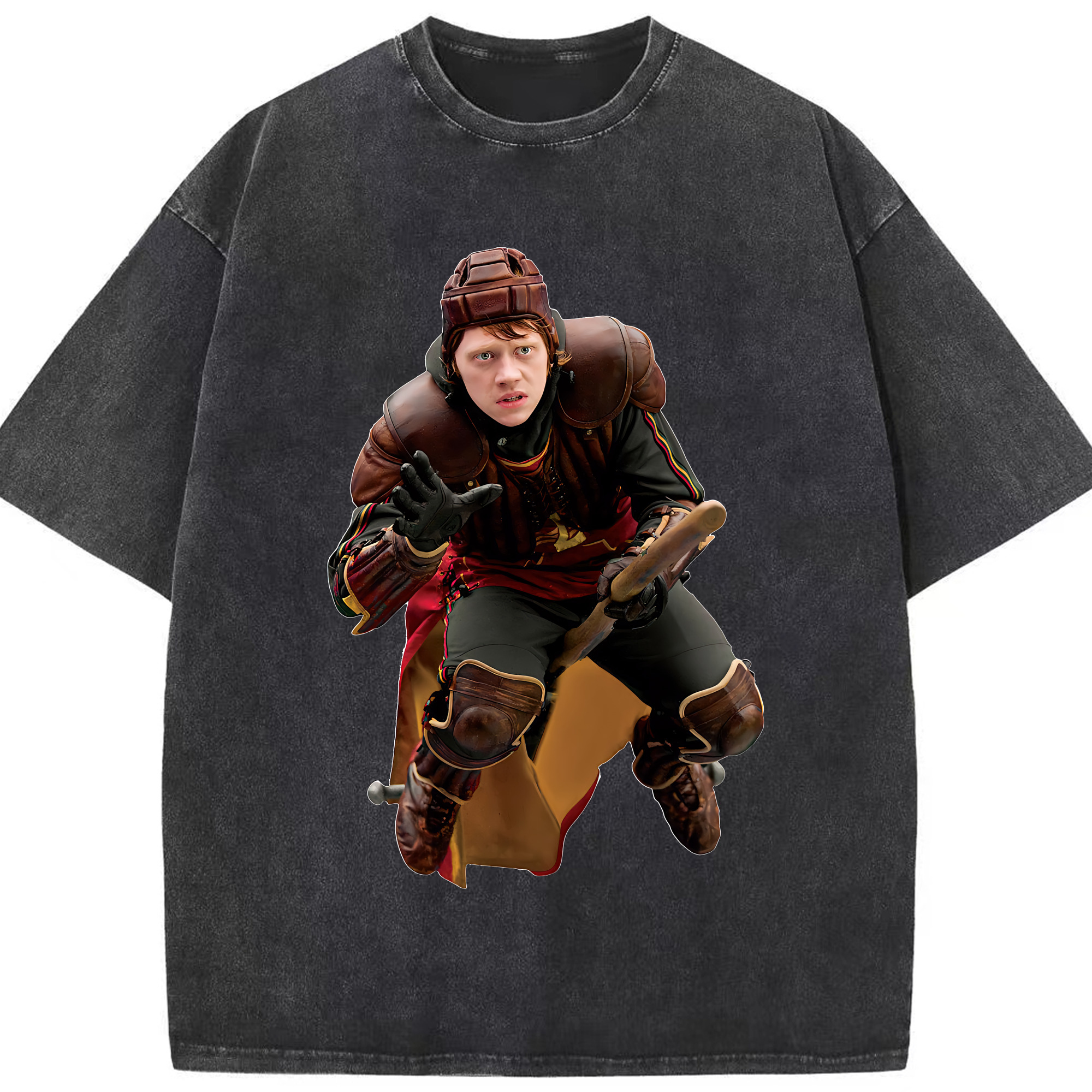 （画像用） Harry Potter ハリー・ポッターシリーズ 綿100% ヴィンテージ風 半袖Tシャツ（フロントプリント）