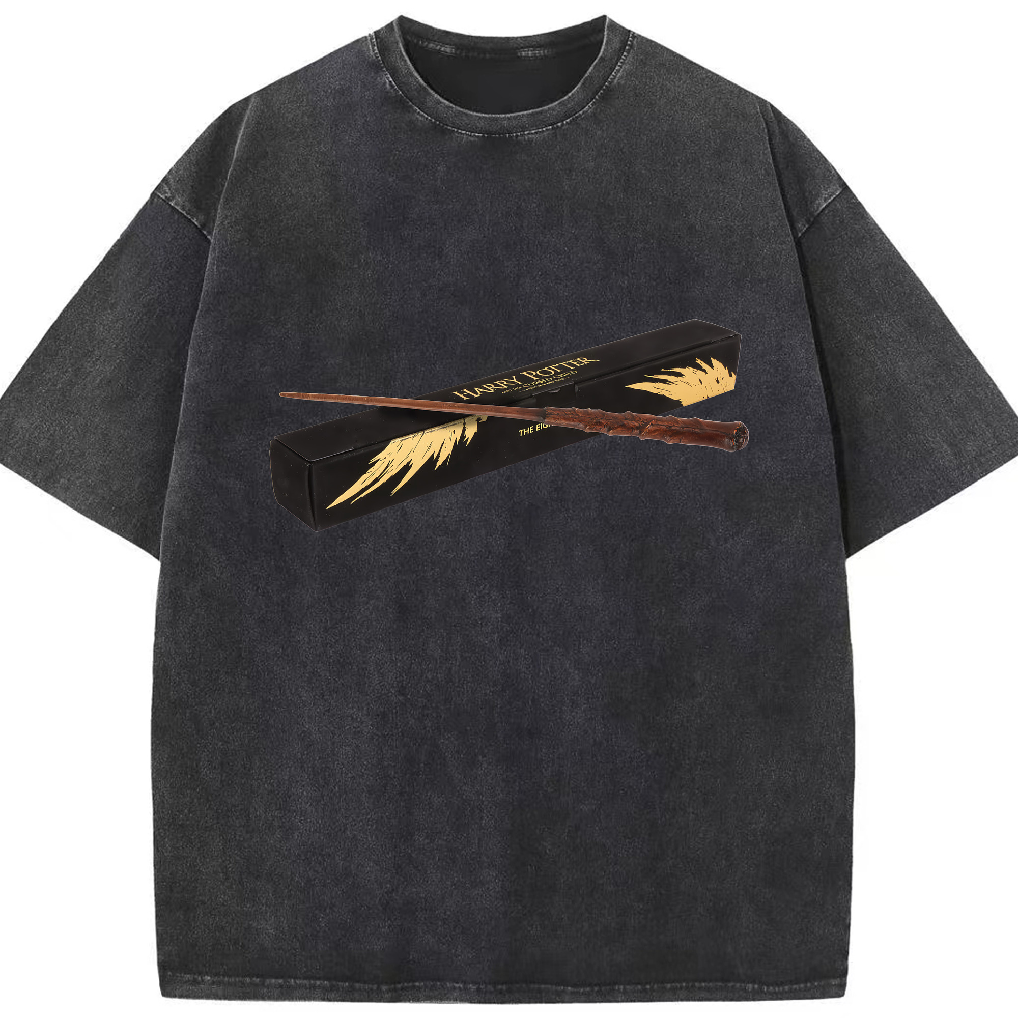 （画像用） Harry Potter ハリー・ポッターシリーズ 綿100% ヴィンテージ風 半袖Tシャツ（フロントプリント）