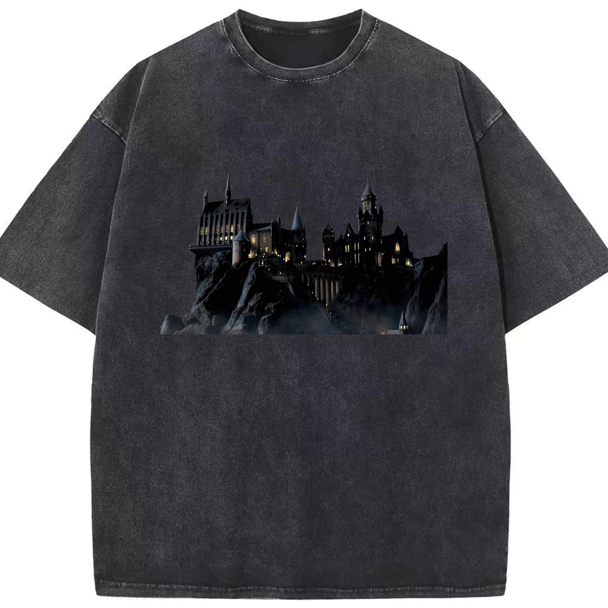（画像用） Harry Potter ハリー・ポッターシリーズ 綿100% ヴィンテージ風 半袖Tシャツ（フロントプリント）