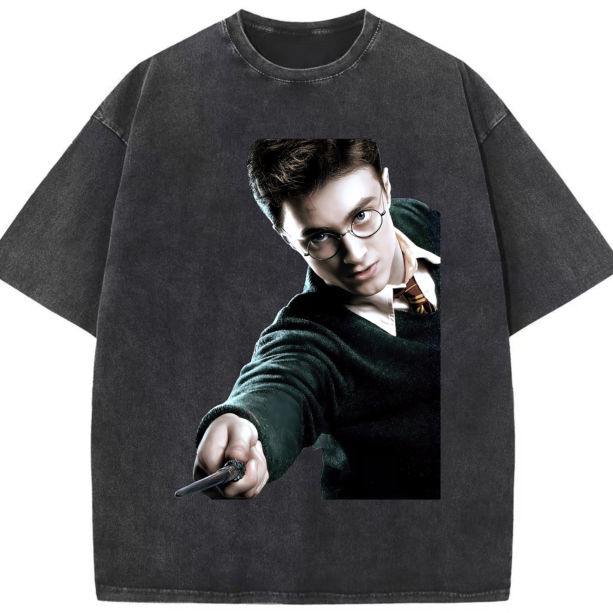 （画像用） Harry Potter ハリー・ポッターシリーズ 綿100% ヴィンテージ風 半袖Tシャツ（フロントプリント）