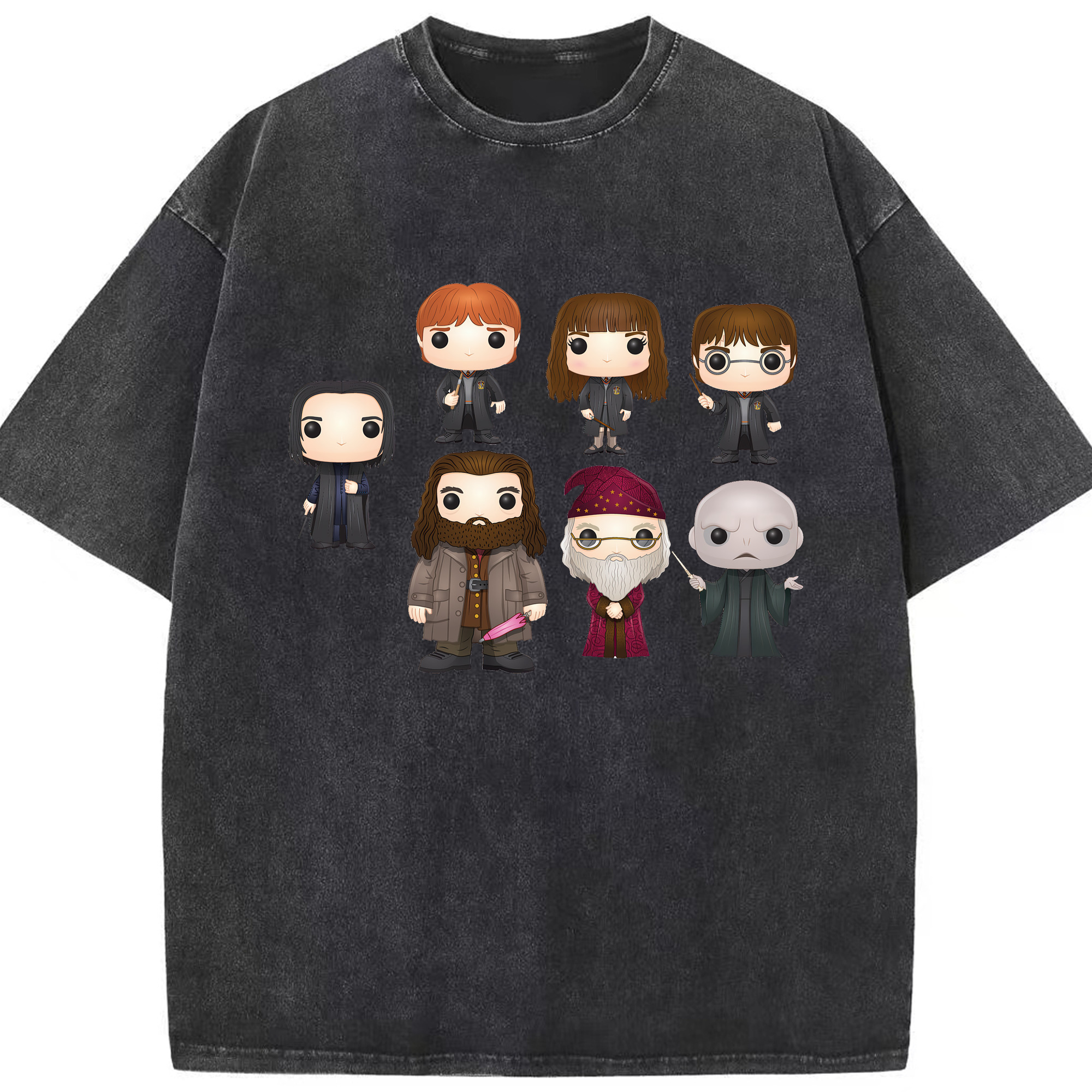 （画像用） Harry Potter ハリー・ポッターシリーズ 綿100% ヴィンテージ風 半袖Tシャツ（フロントプリント）
