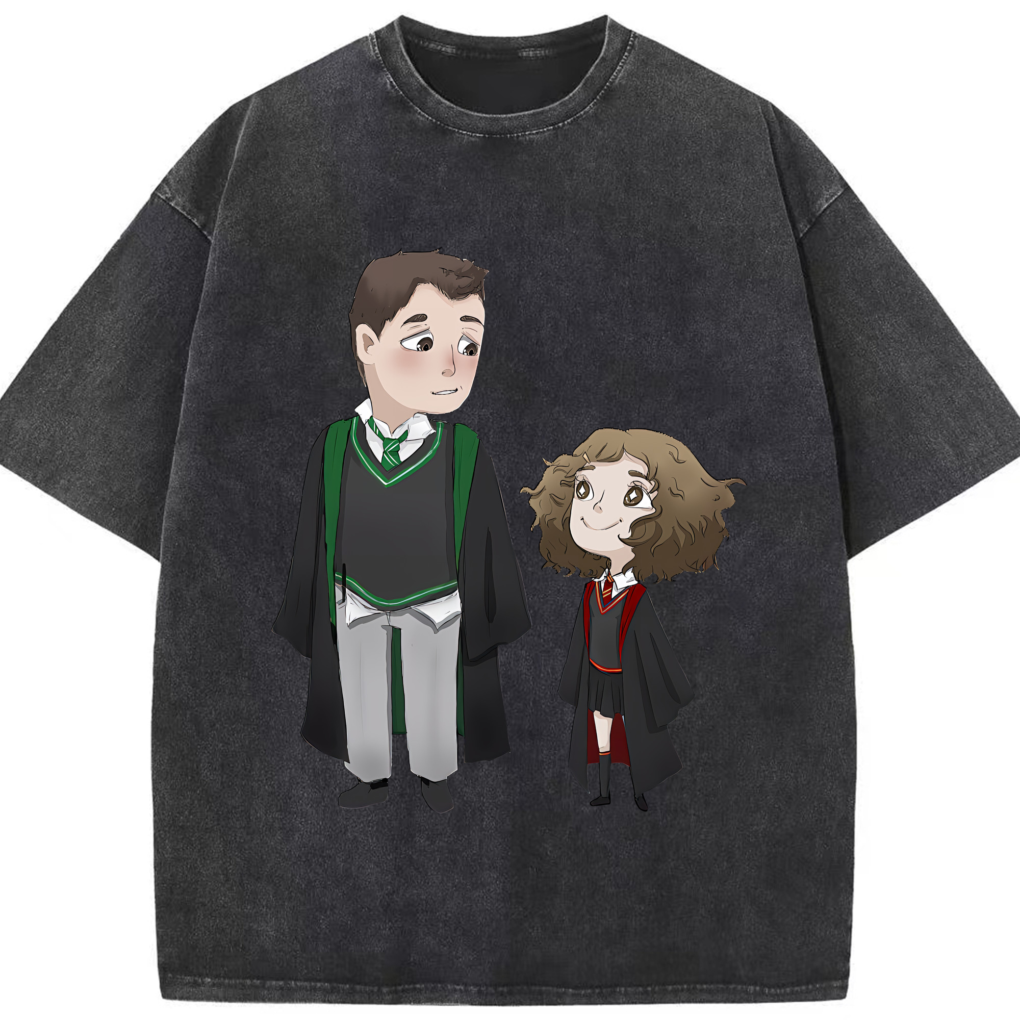 （画像用） Harry Potter ハリー・ポッターシリーズ 綿100% ヴィンテージ風 半袖Tシャツ（フロントプリント）