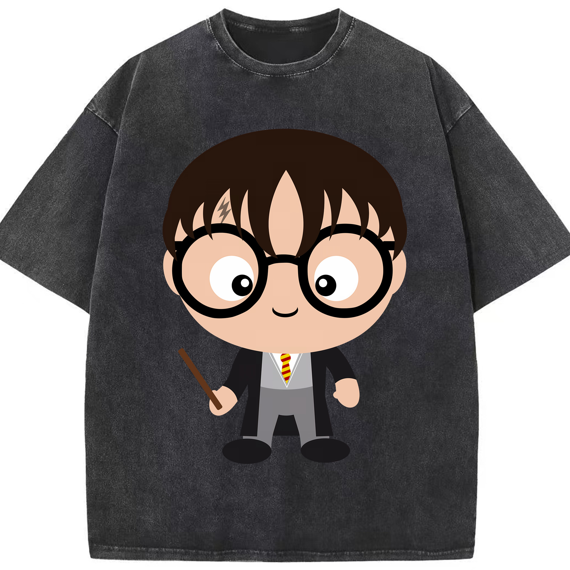 （画像用） Harry Potter ハリー・ポッターシリーズ 綿100% ヴィンテージ風 半袖Tシャツ（フロントプリント）