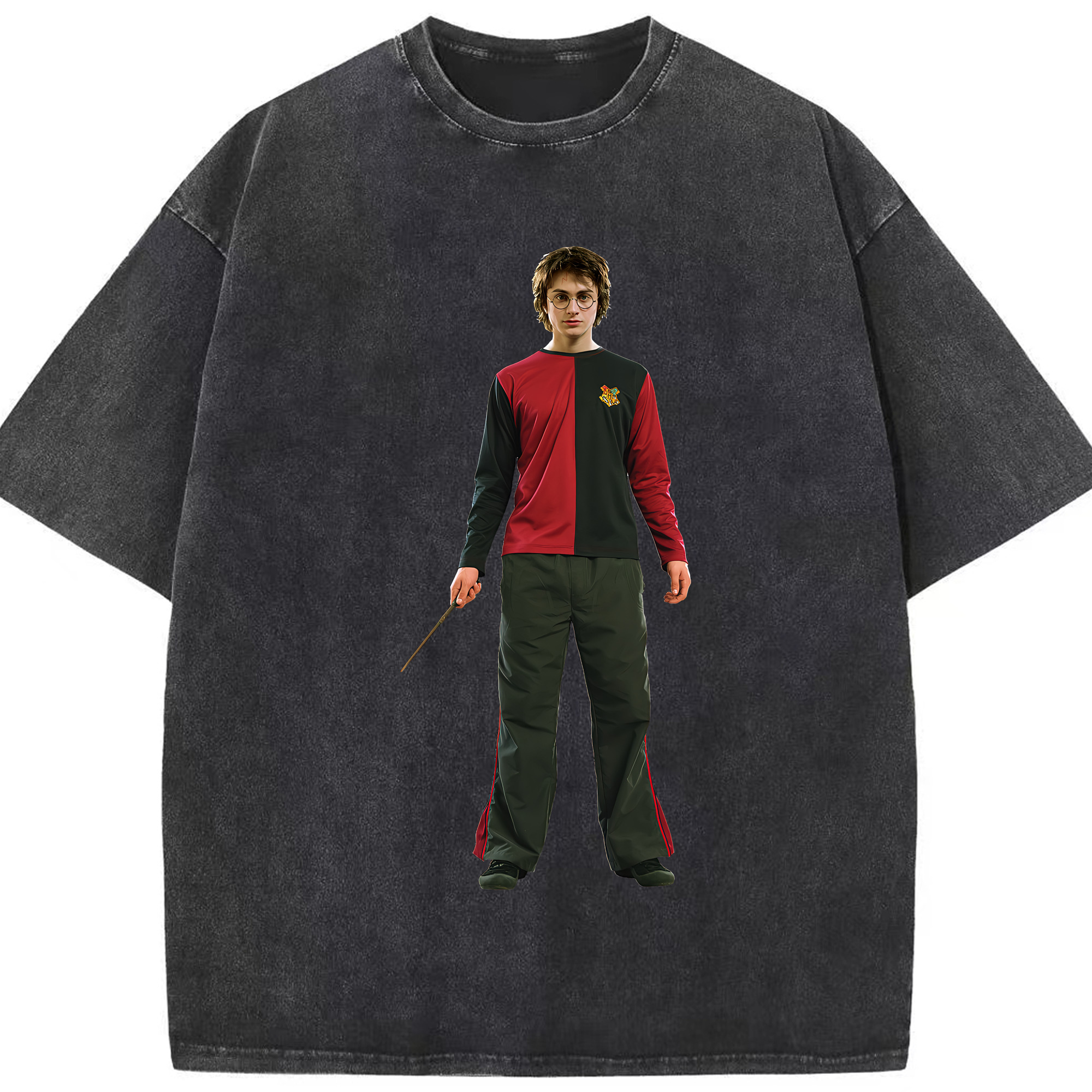 （画像用） Harry Potter ハリー・ポッターシリーズ 綿100% ヴィンテージ風 半袖Tシャツ（フロントプリント）