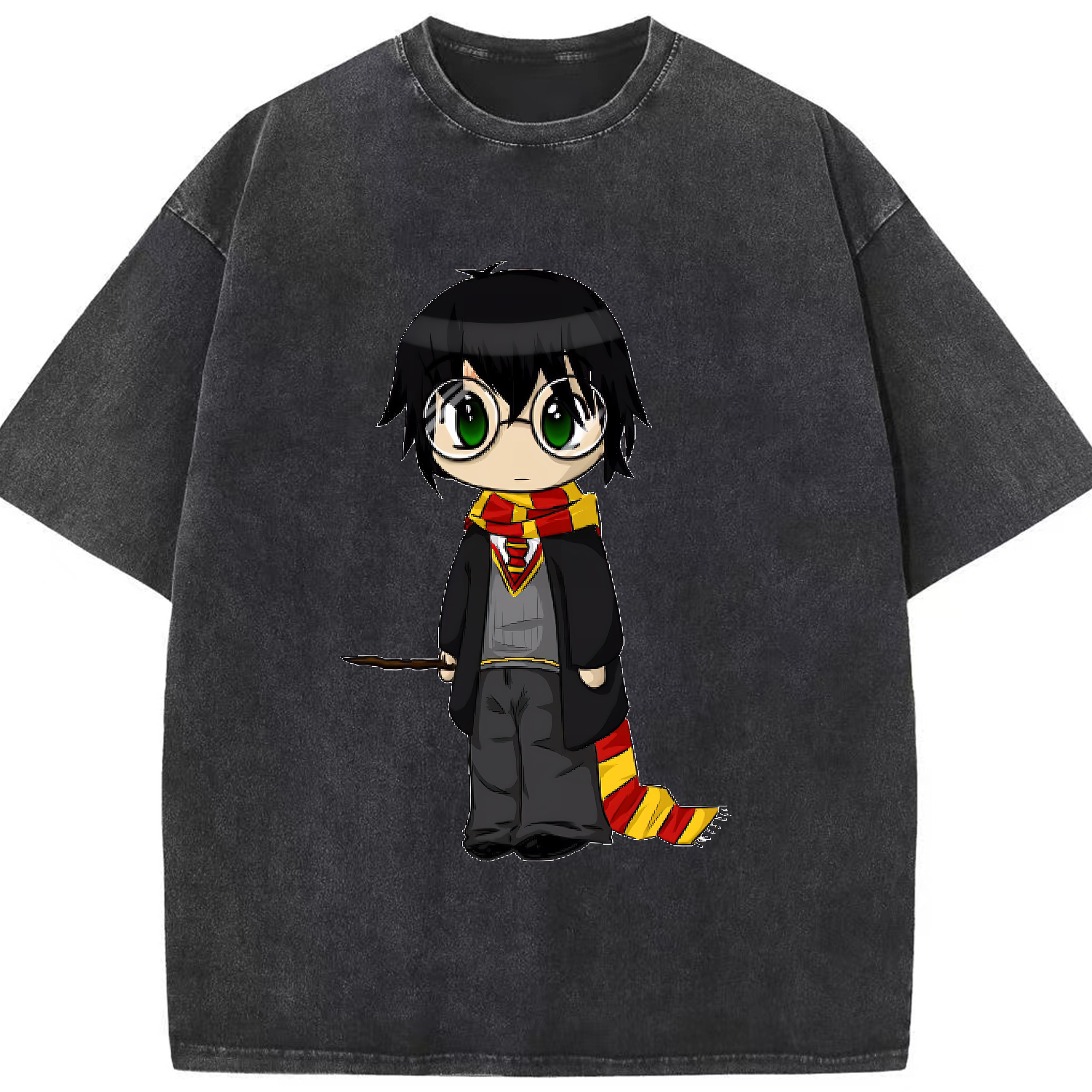 （画像用） Harry Potter ハリー・ポッターシリーズ 綿100% ヴィンテージ風 半袖Tシャツ（フロントプリント）