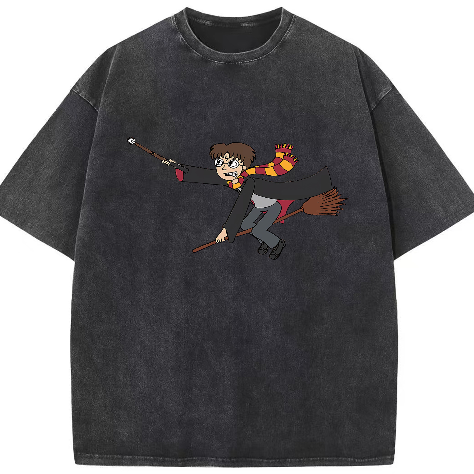 （画像用） Harry Potter ハリー・ポッターシリーズ 綿100% ヴィンテージ風 半袖Tシャツ（フロントプリント）