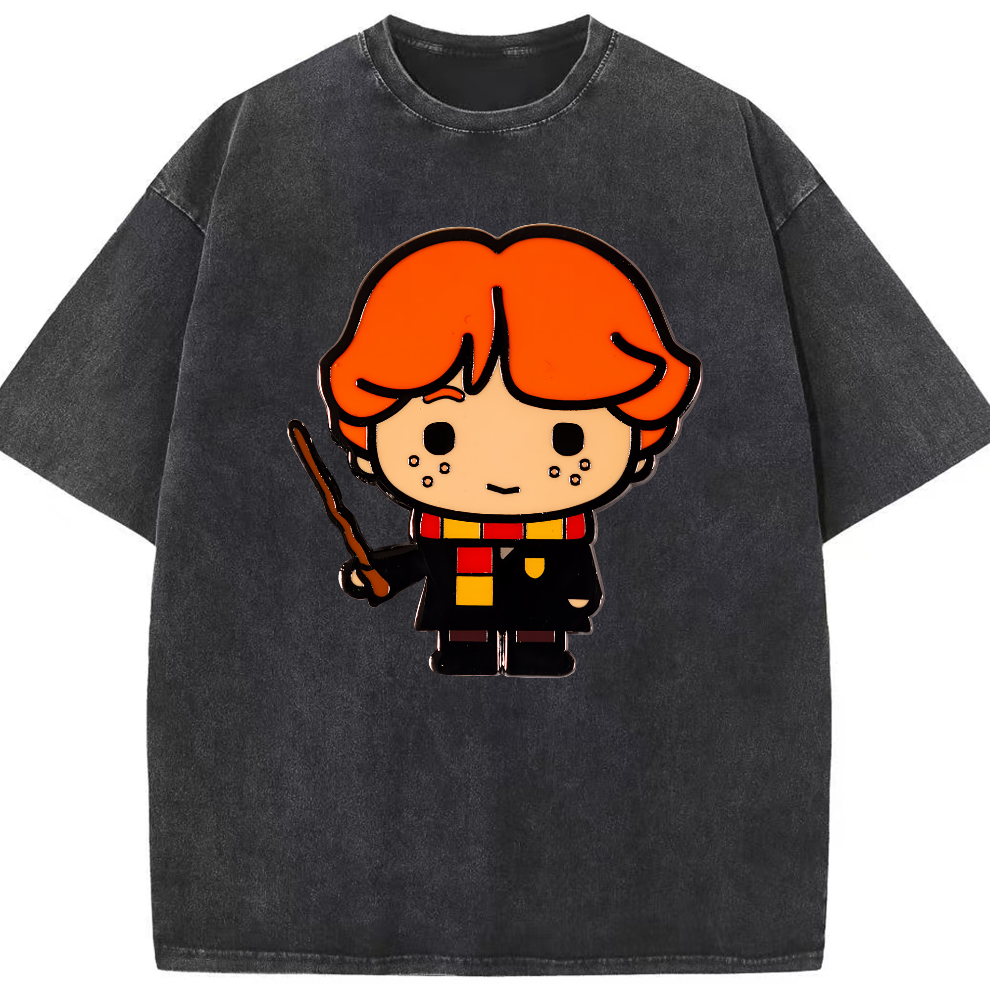（画像用） Harry Potter ハリー・ポッターシリーズ 綿100% ヴィンテージ風 半袖Tシャツ（フロントプリント）