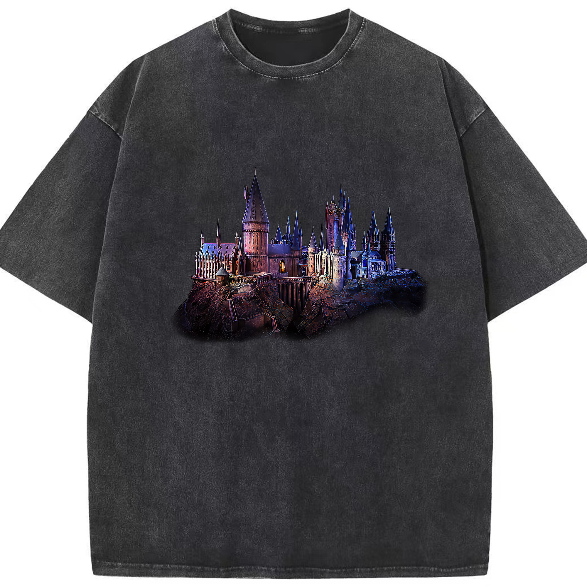 （画像用） Harry Potter ハリー・ポッターシリーズ 綿100% ヴィンテージ風 半袖Tシャツ（フロントプリント）