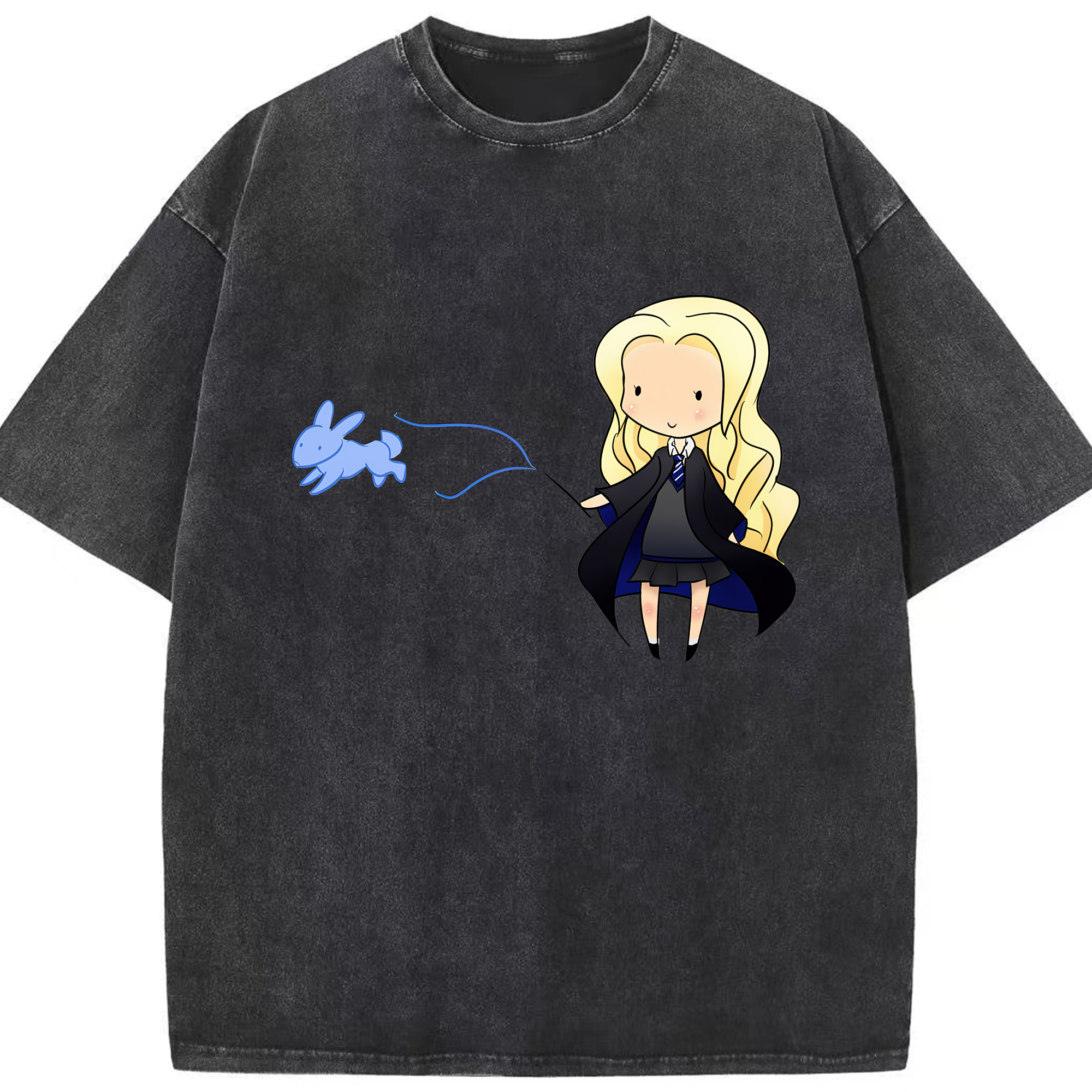 （画像用） Harry Potter ハリー・ポッターシリーズ 綿100% ヴィンテージ風 半袖Tシャツ（フロントプリント）