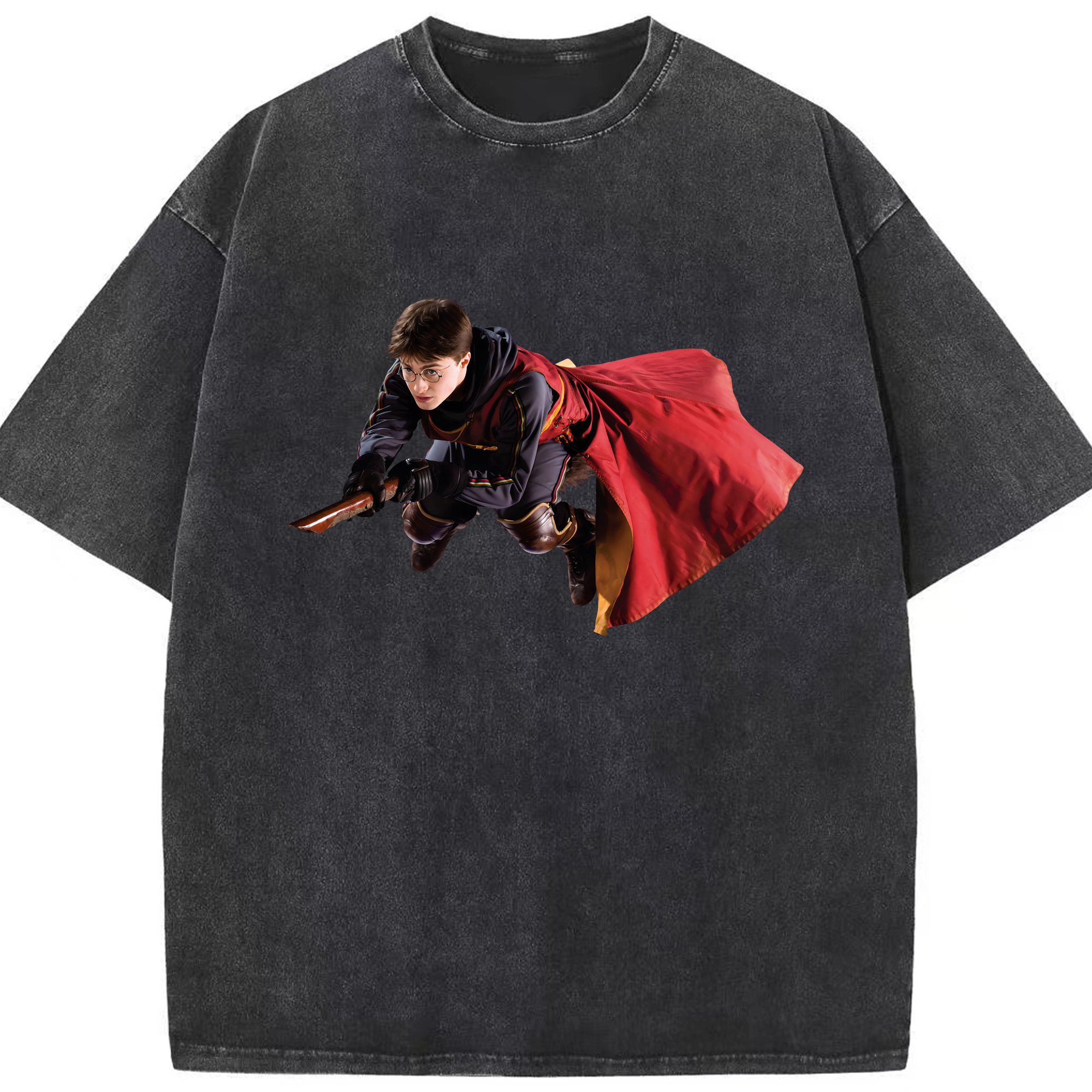 （画像用） Harry Potter ハリー・ポッターシリーズ 綿100% ヴィンテージ風 半袖Tシャツ（フロントプリント）