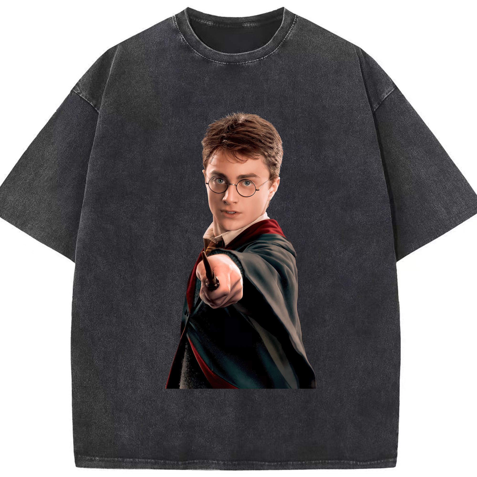 （画像用） Harry Potter ハリー・ポッターシリーズ 綿100% ヴィンテージ風 半袖Tシャツ（フロントプリント）