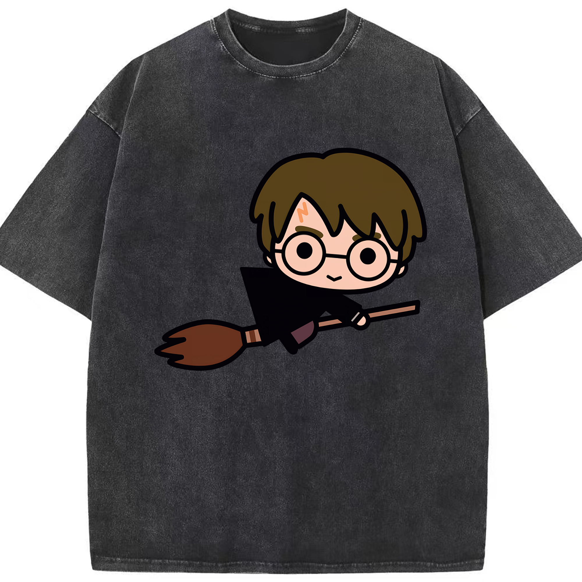 （画像用） Harry Potter ハリー・ポッターシリーズ 綿100% ヴィンテージ風 半袖Tシャツ（フロントプリント）