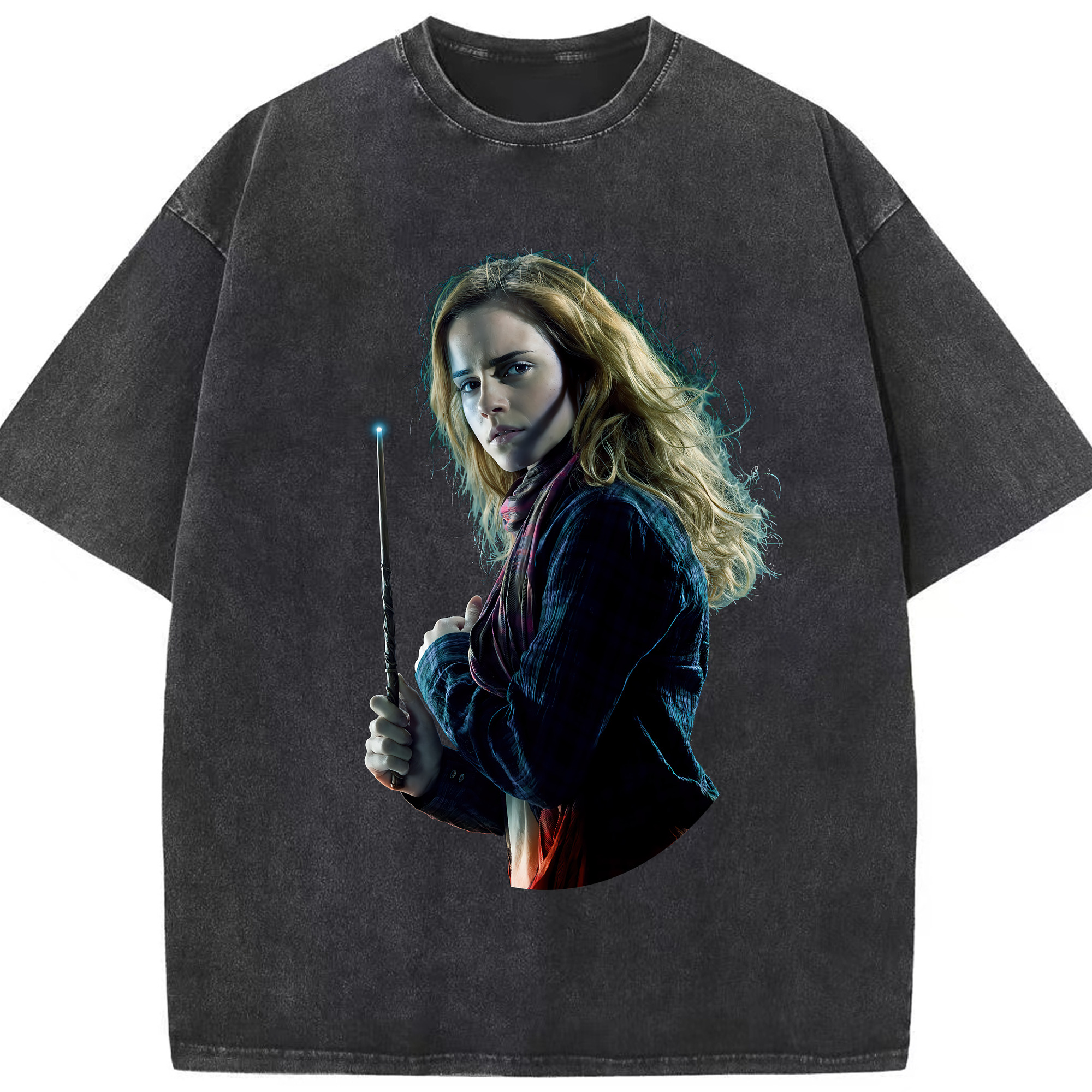 （画像用） Harry Potter ハリー・ポッターシリーズ 綿100% ヴィンテージ風 半袖Tシャツ（フロントプリント）