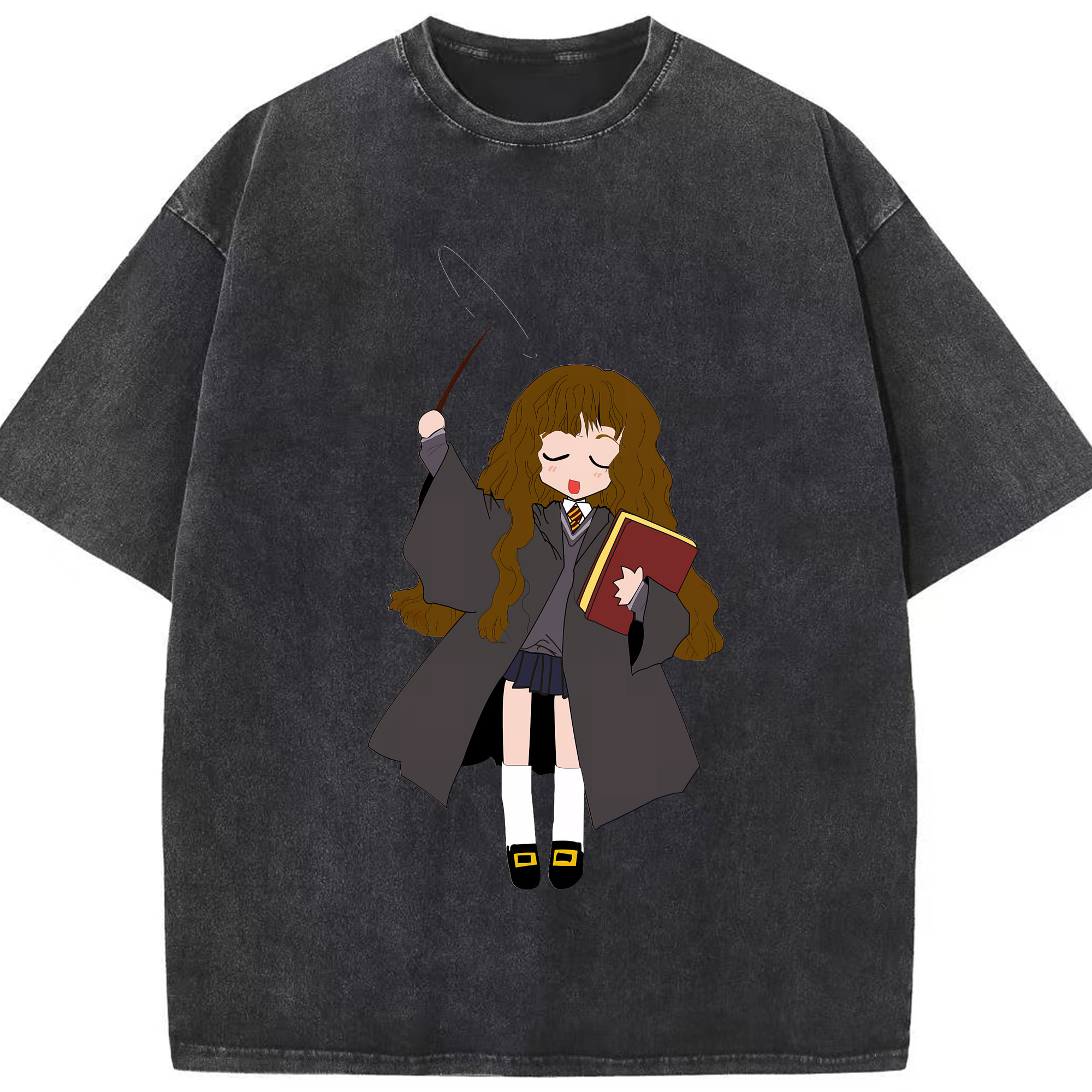 （画像用） Harry Potter ハリー・ポッターシリーズ 綿100% ヴィンテージ風 半袖Tシャツ（フロントプリント）