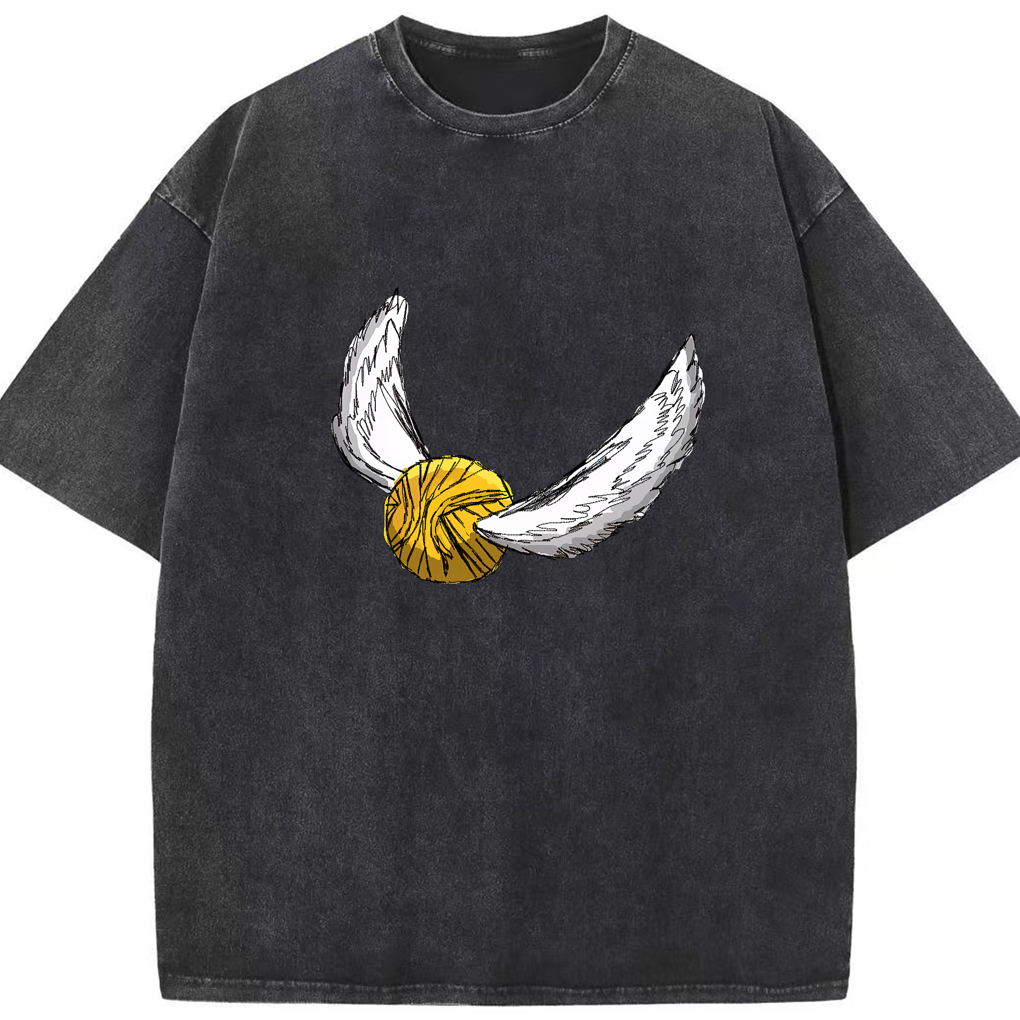 （画像用） Harry Potter ハリー・ポッターシリーズ 綿100% ヴィンテージ風 半袖Tシャツ（フロントプリント）