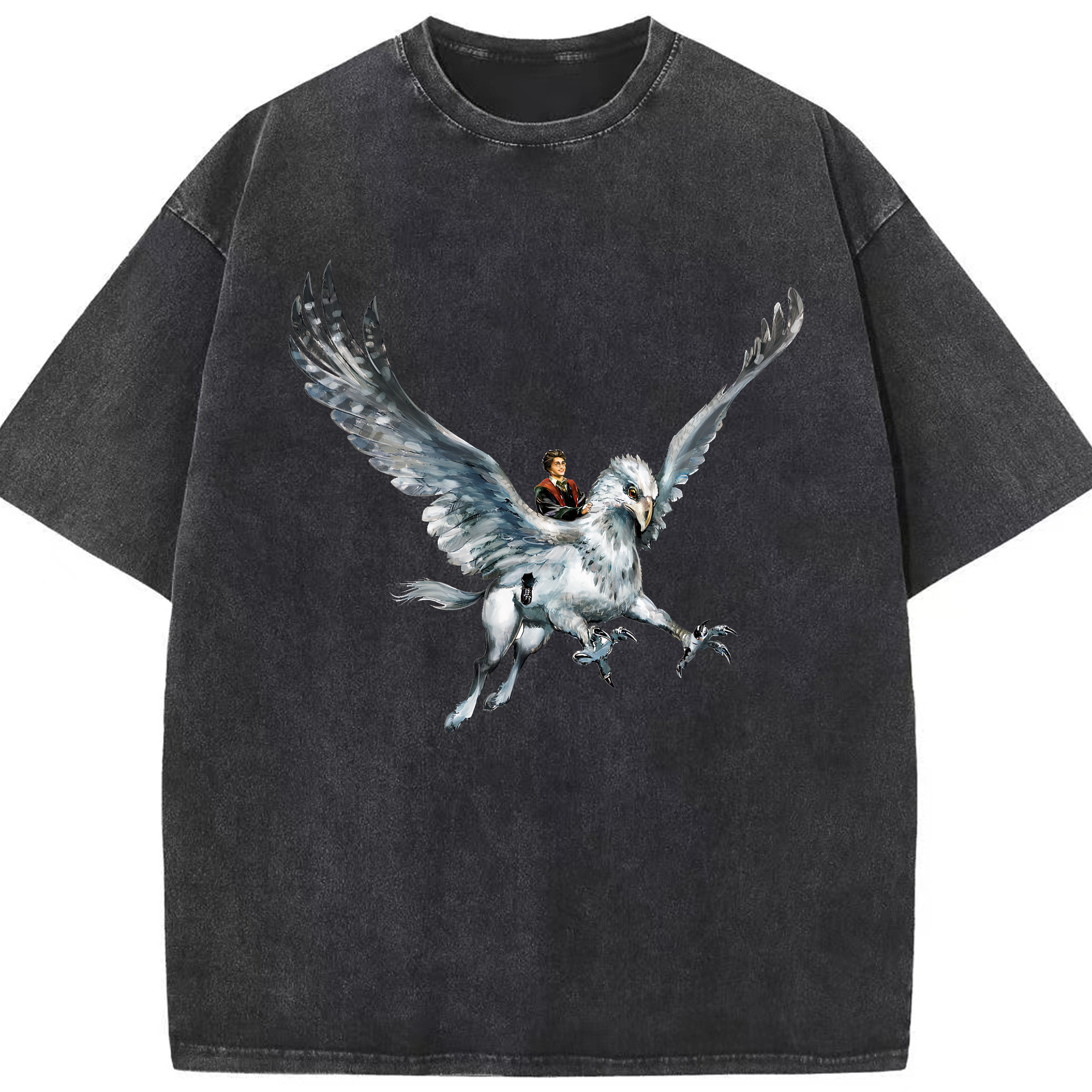 （画像用） Harry Potter ハリー・ポッターシリーズ 綿100% ヴィンテージ風 半袖Tシャツ（フロントプリント）