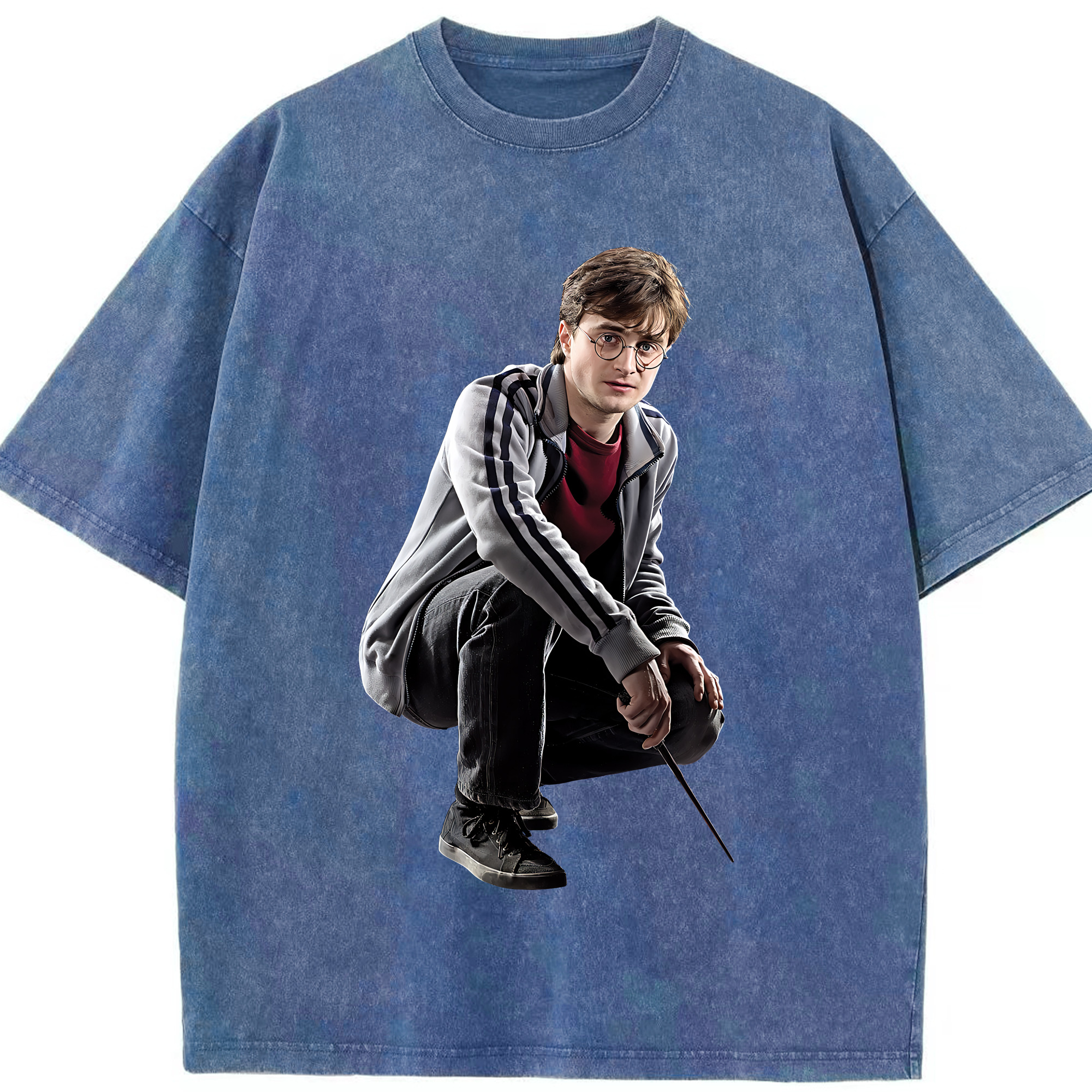 （画像用） Harry Potter ハリー・ポッターシリーズ 綿100% ヴィンテージ風 半袖Tシャツ（フロントプリント）