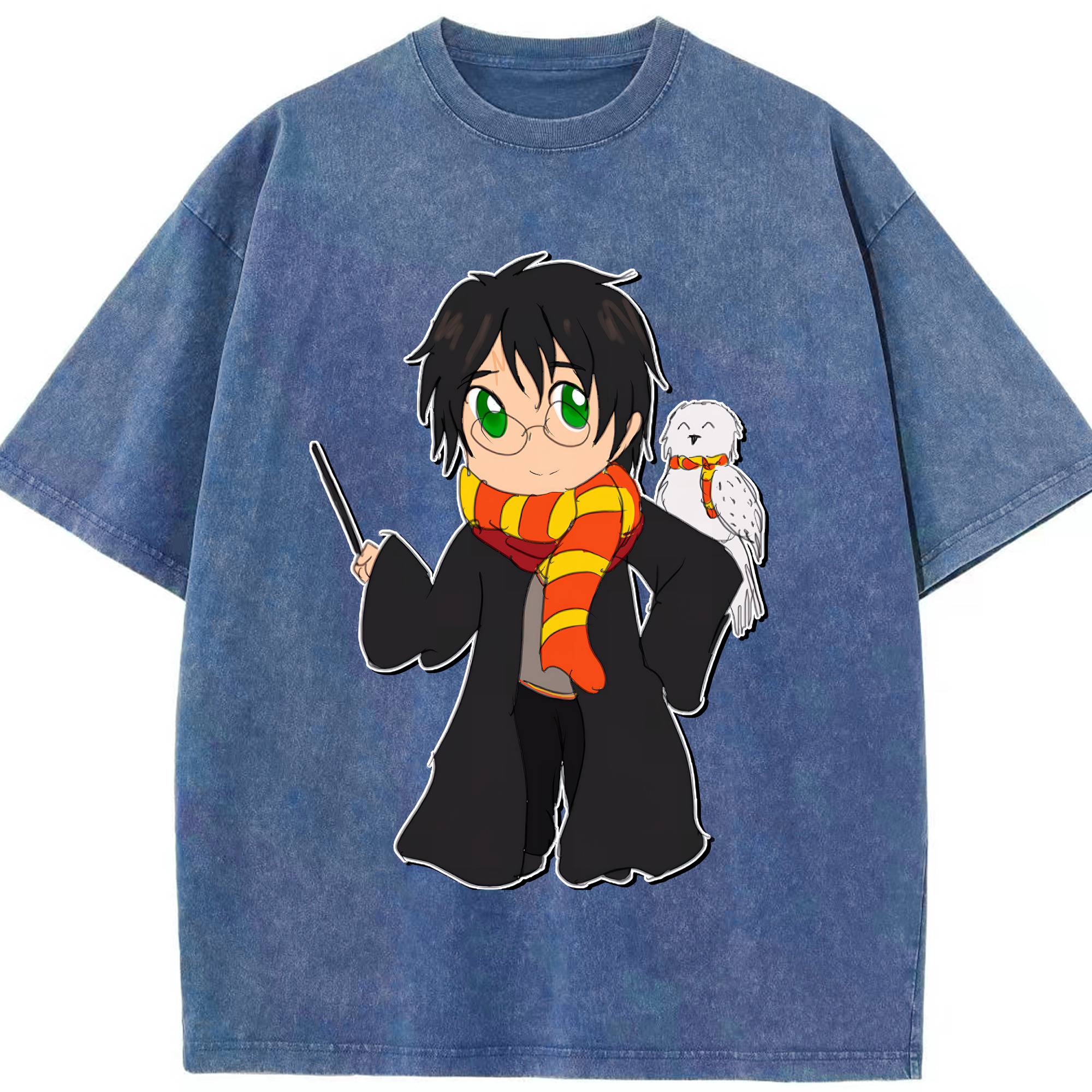 （画像用） Harry Potter ハリー・ポッターシリーズ 綿100% ヴィンテージ風 半袖Tシャツ（フロントプリント）