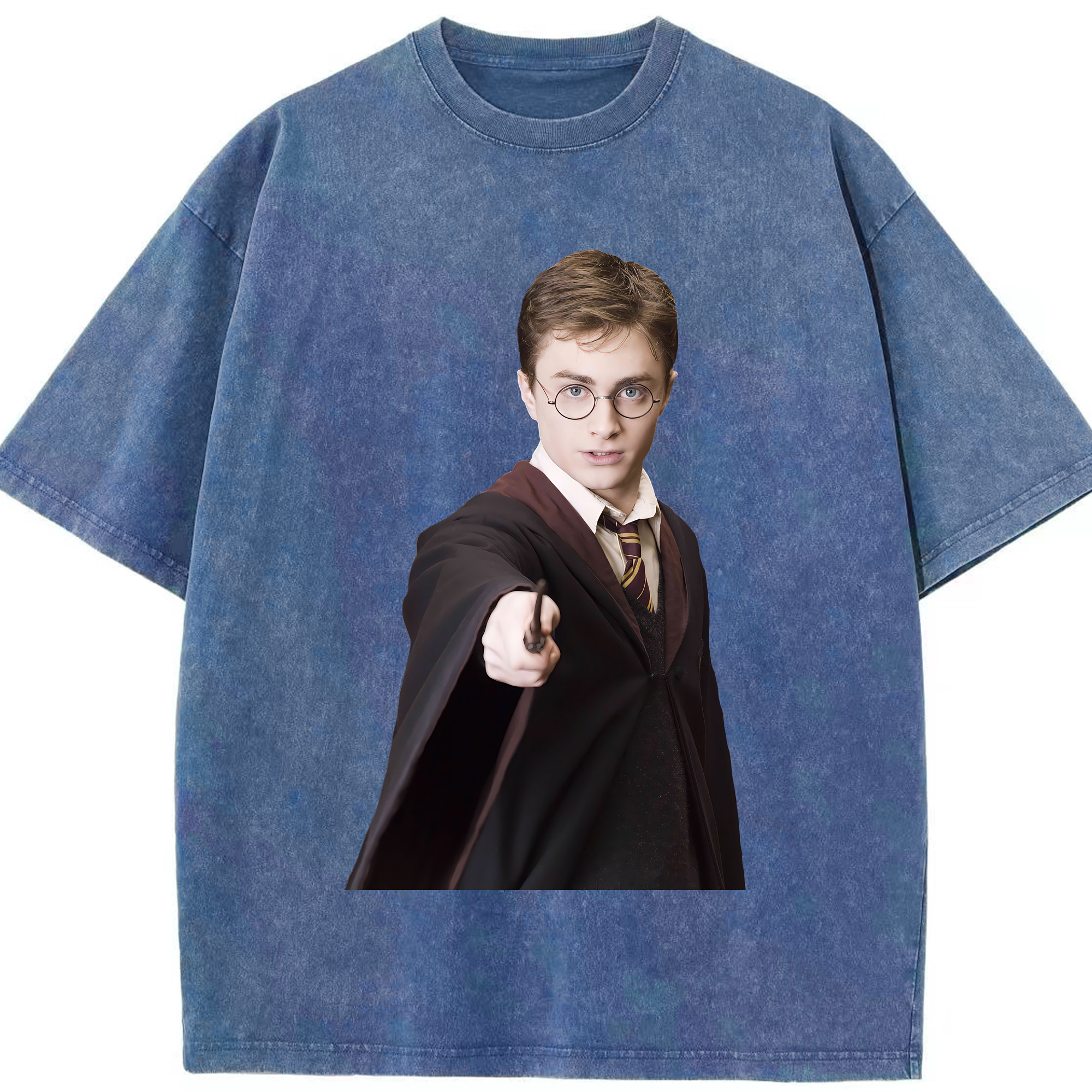 （画像用） Harry Potter ハリー・ポッターシリーズ 綿100% ヴィンテージ風 半袖Tシャツ（フロントプリント）