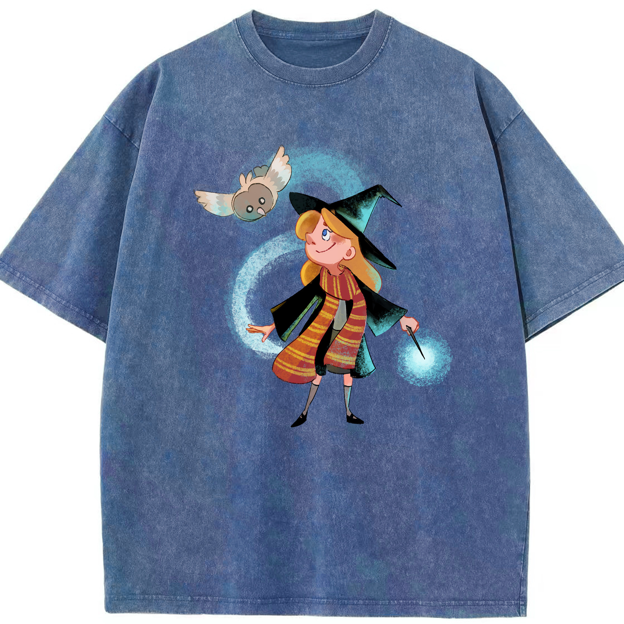 （画像用） Harry Potter ハリー・ポッターシリーズ 綿100% ヴィンテージ風 半袖Tシャツ（フロントプリント）