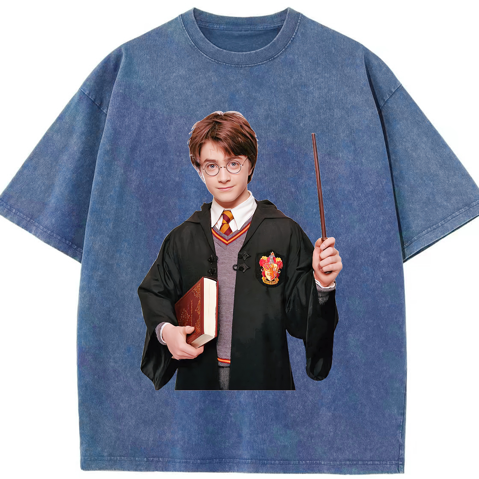 （画像用） Harry Potter ハリー・ポッターシリーズ 綿100% ヴィンテージ風 半袖Tシャツ（フロントプリント）