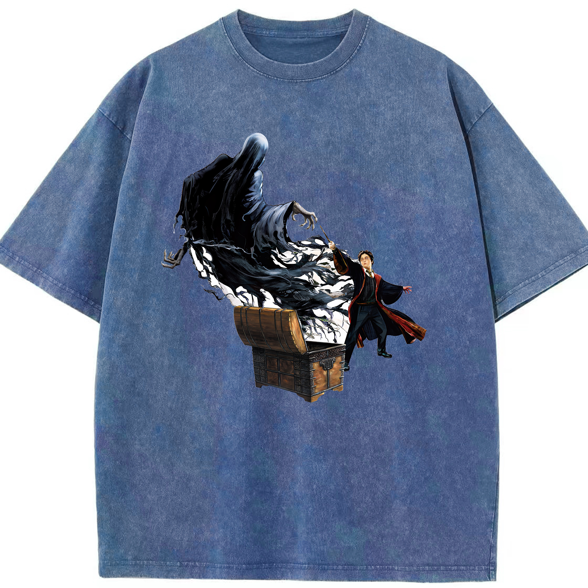 （画像用） Harry Potter ハリー・ポッターシリーズ 綿100% ヴィンテージ風 半袖Tシャツ（フロントプリント）