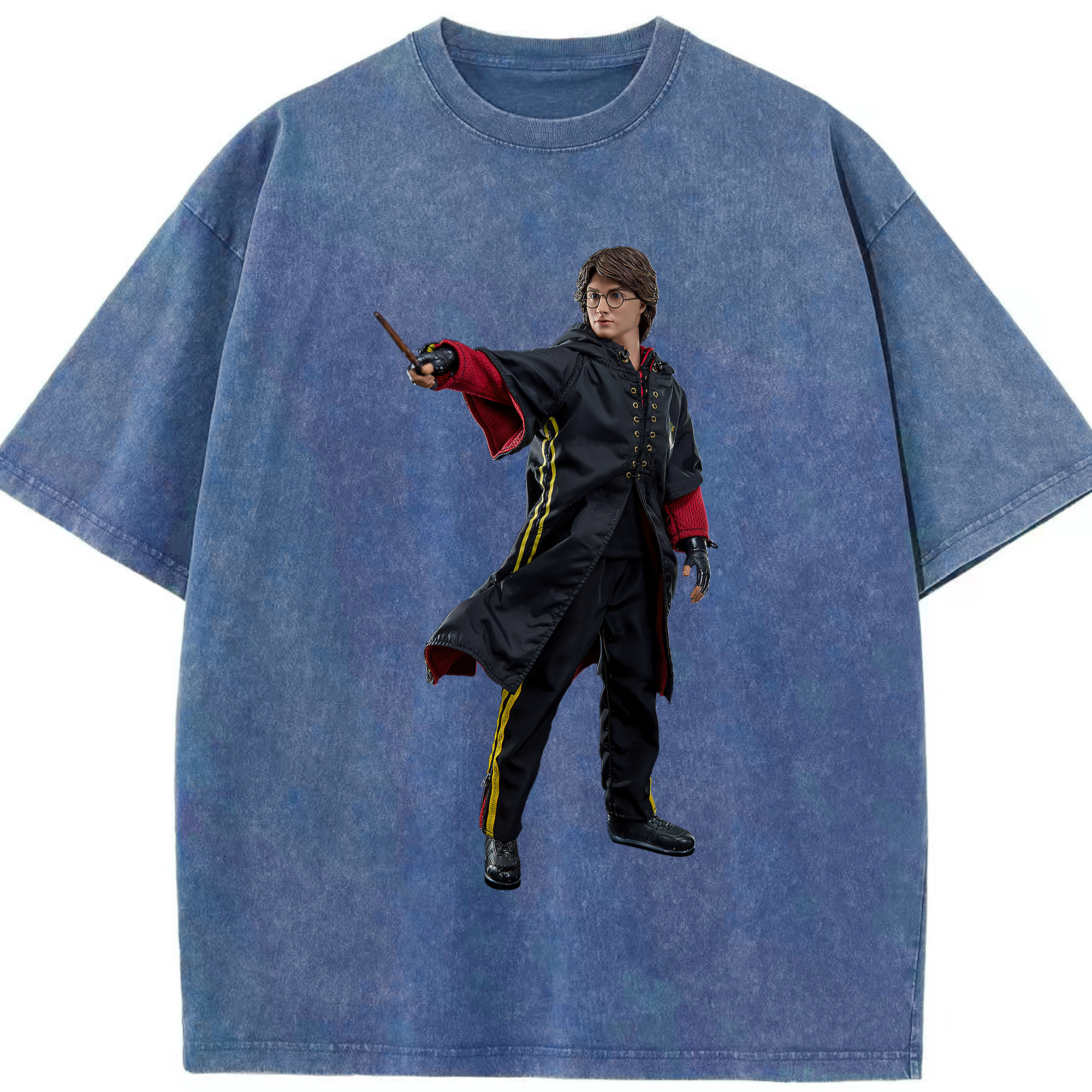 （画像用） Harry Potter ハリー・ポッターシリーズ 綿100% ヴィンテージ風 半袖Tシャツ（フロントプリント）