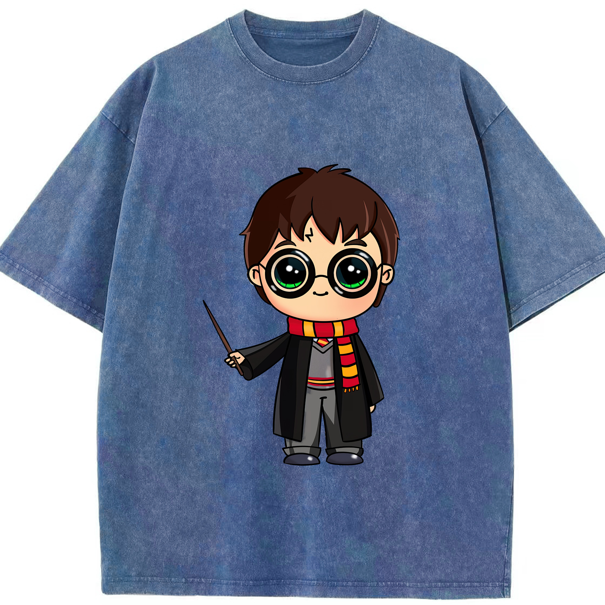（画像用） Harry Potter ハリー・ポッターシリーズ 綿100% ヴィンテージ風 半袖Tシャツ（フロントプリント）