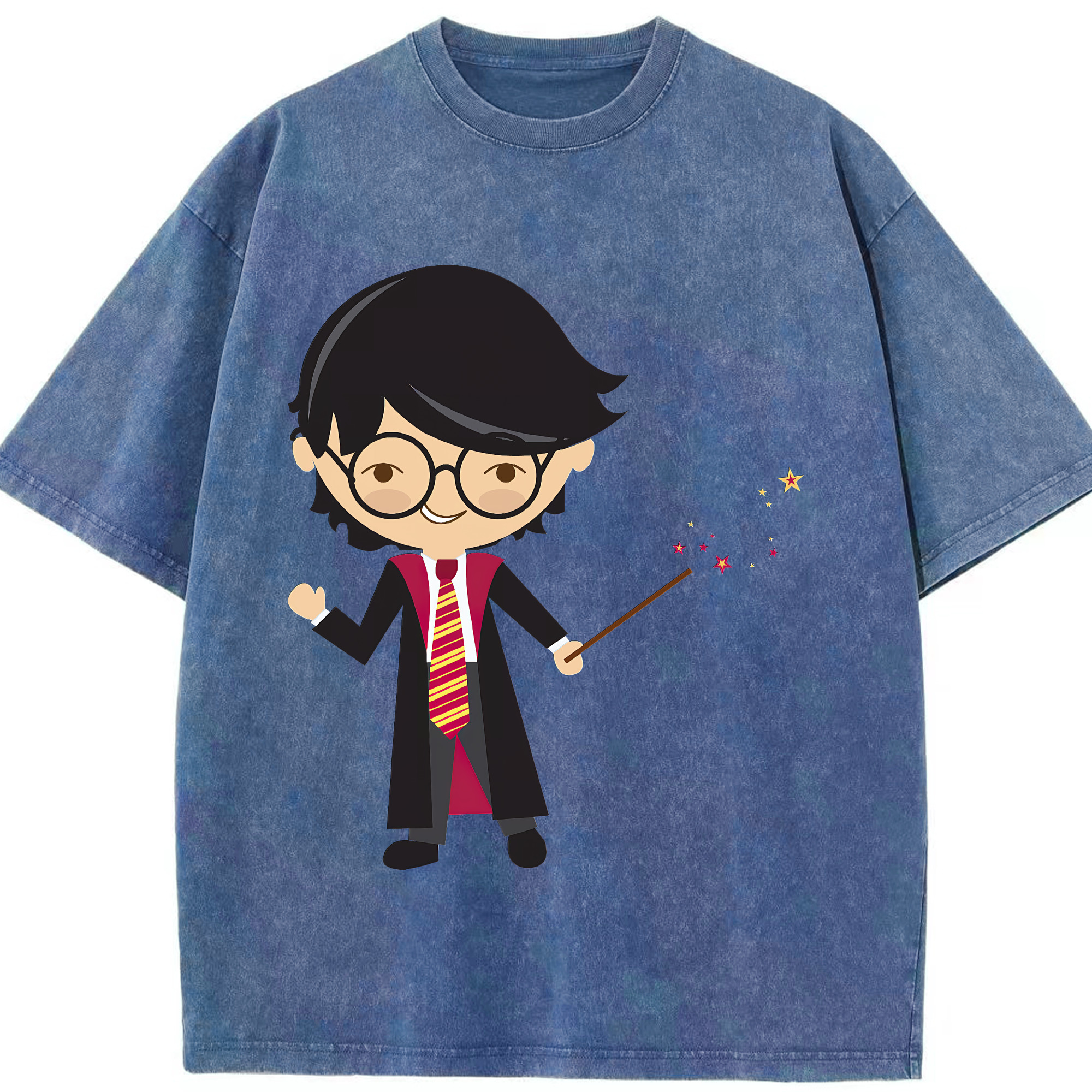 （画像用） Harry Potter ハリー・ポッターシリーズ 綿100% ヴィンテージ風 半袖Tシャツ（フロントプリント）