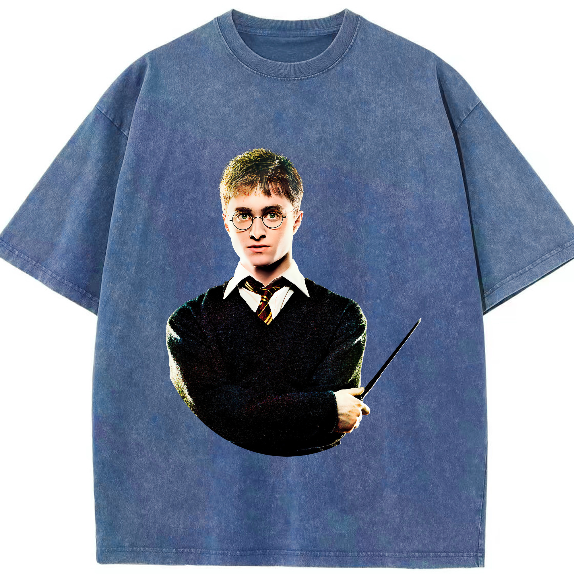 （画像用） Harry Potter ハリー・ポッターシリーズ 綿100% ヴィンテージ風 半袖Tシャツ（フロントプリント）