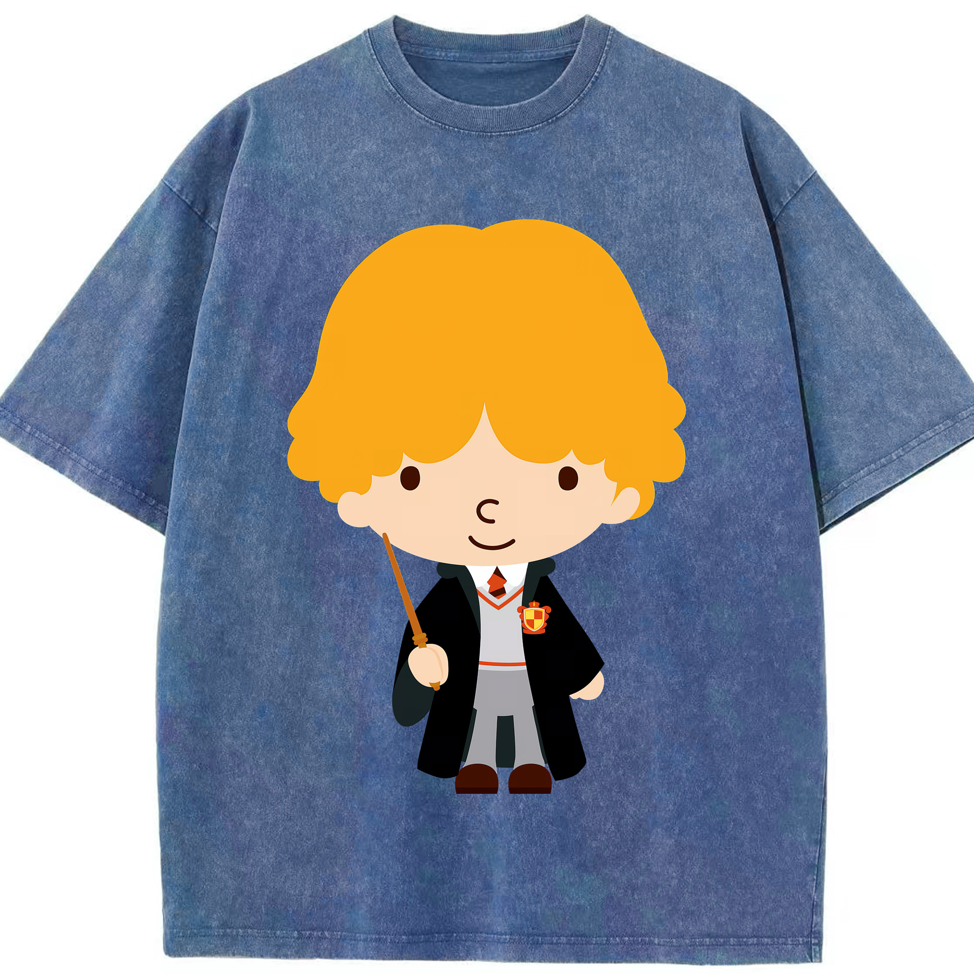 （画像用） Harry Potter ハリー・ポッターシリーズ 綿100% ヴィンテージ風 半袖Tシャツ（フロントプリント）
