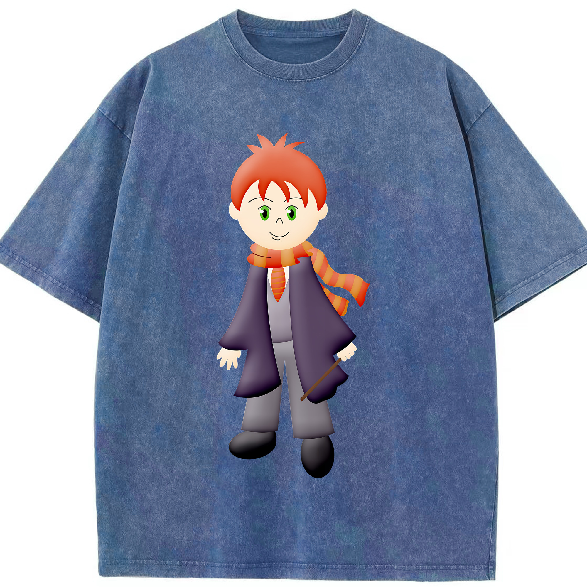 （画像用） Harry Potter ハリー・ポッターシリーズ 綿100% ヴィンテージ風 半袖Tシャツ（フロントプリント）