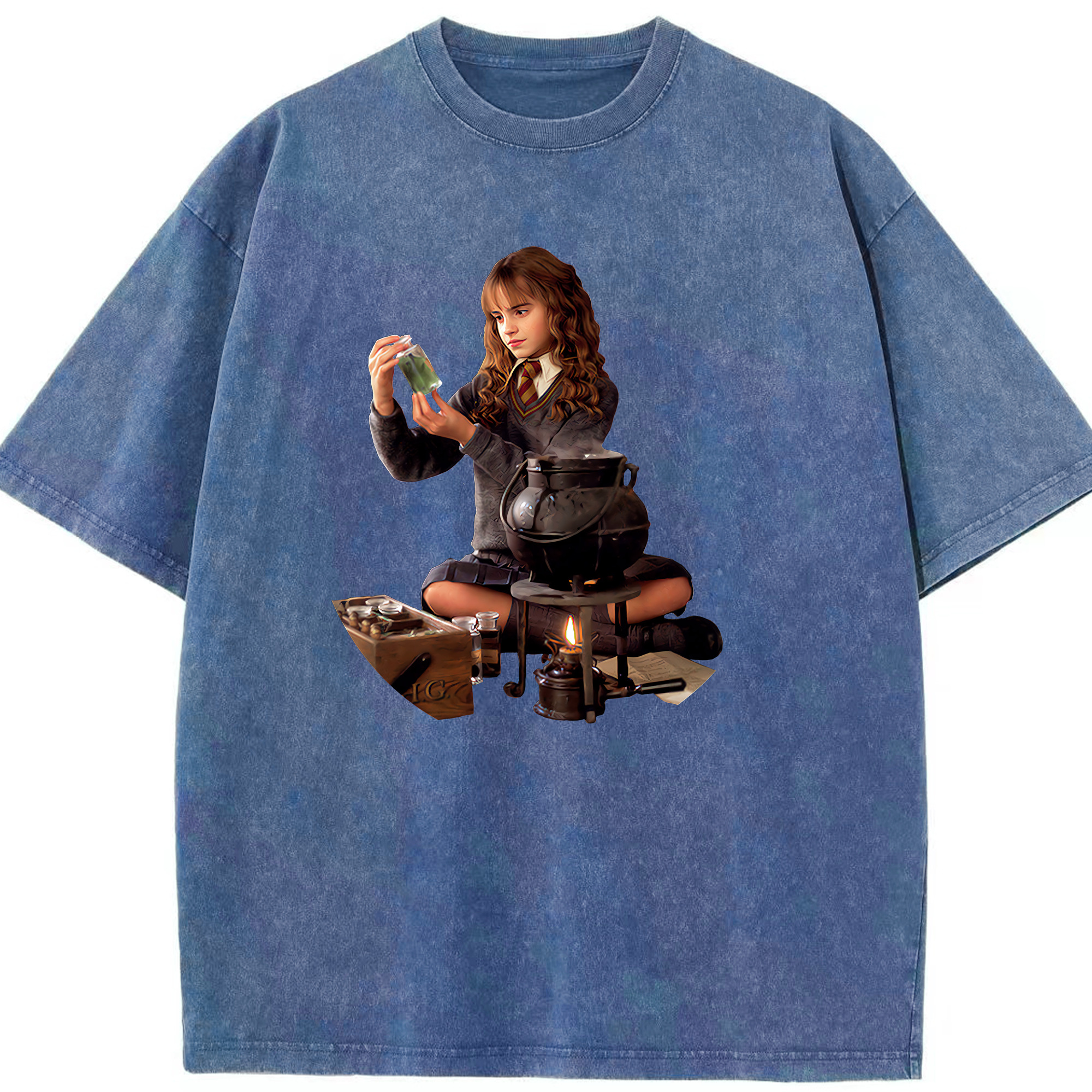 （画像用） Harry Potter ハリー・ポッターシリーズ 綿100% ヴィンテージ風 半袖Tシャツ（フロントプリント）