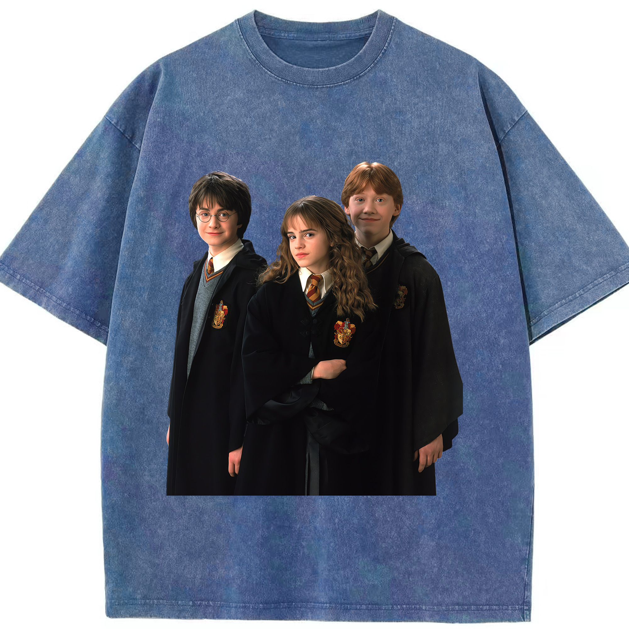 （画像用） Harry Potter ハリー・ポッターシリーズ 綿100% ヴィンテージ風 半袖Tシャツ（フロントプリント）