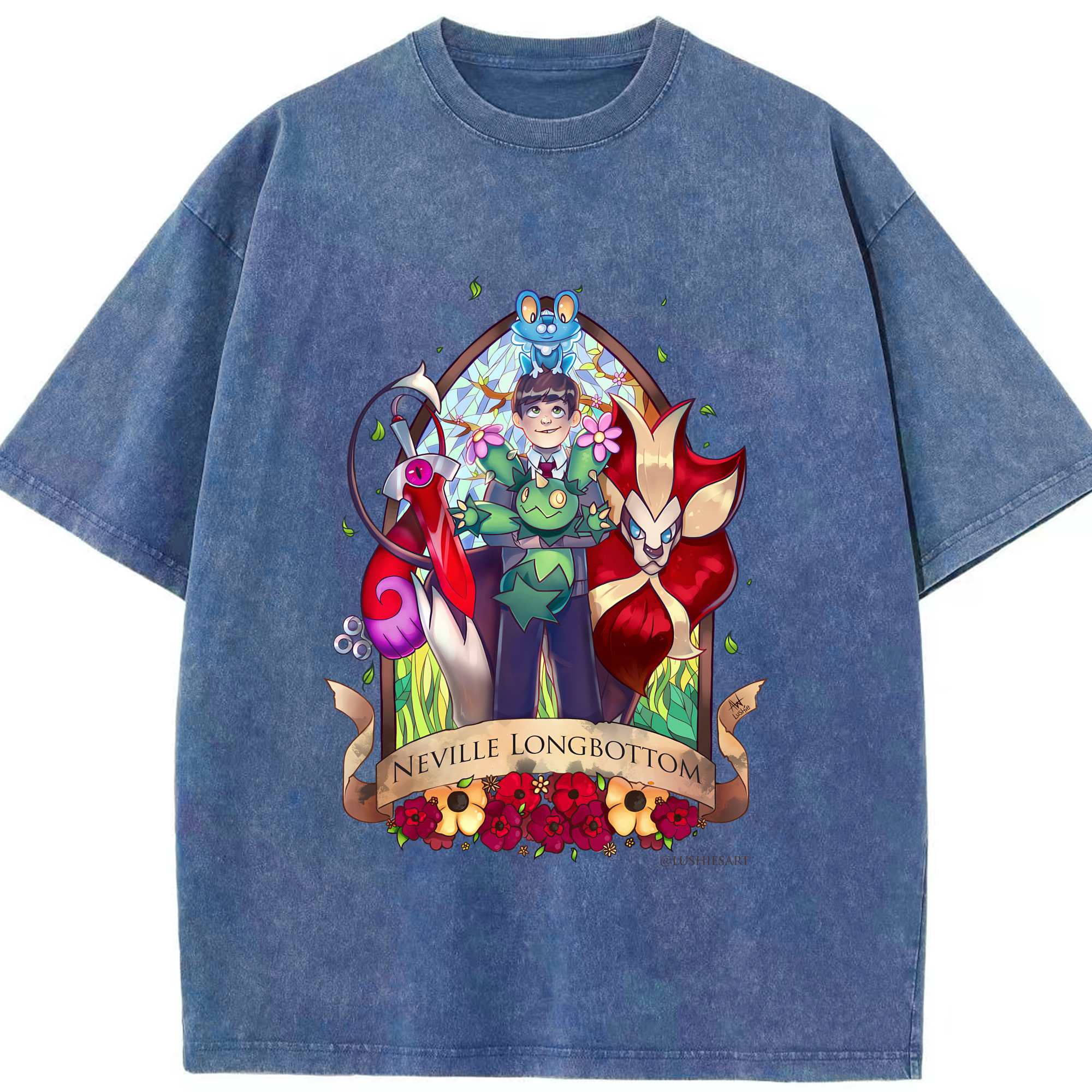 （画像用） Harry Potter ハリー・ポッターシリーズ 綿100% ヴィンテージ風 半袖Tシャツ（フロントプリント）