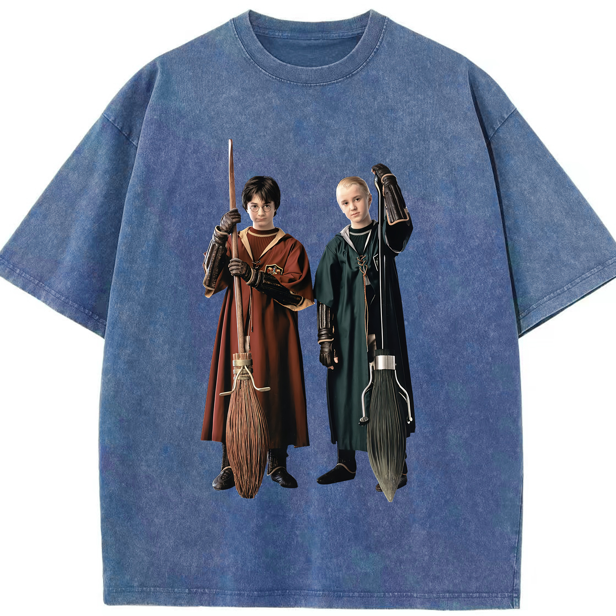（画像用） Harry Potter ハリー・ポッターシリーズ 綿100% ヴィンテージ風 半袖Tシャツ（フロントプリント）