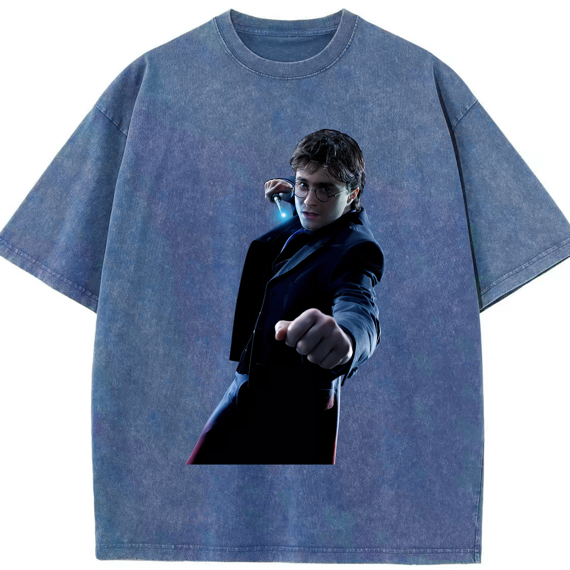 （画像用） Harry Potter ハリー・ポッターシリーズ 綿100% ヴィンテージ風 半袖Tシャツ（フロントプリント）