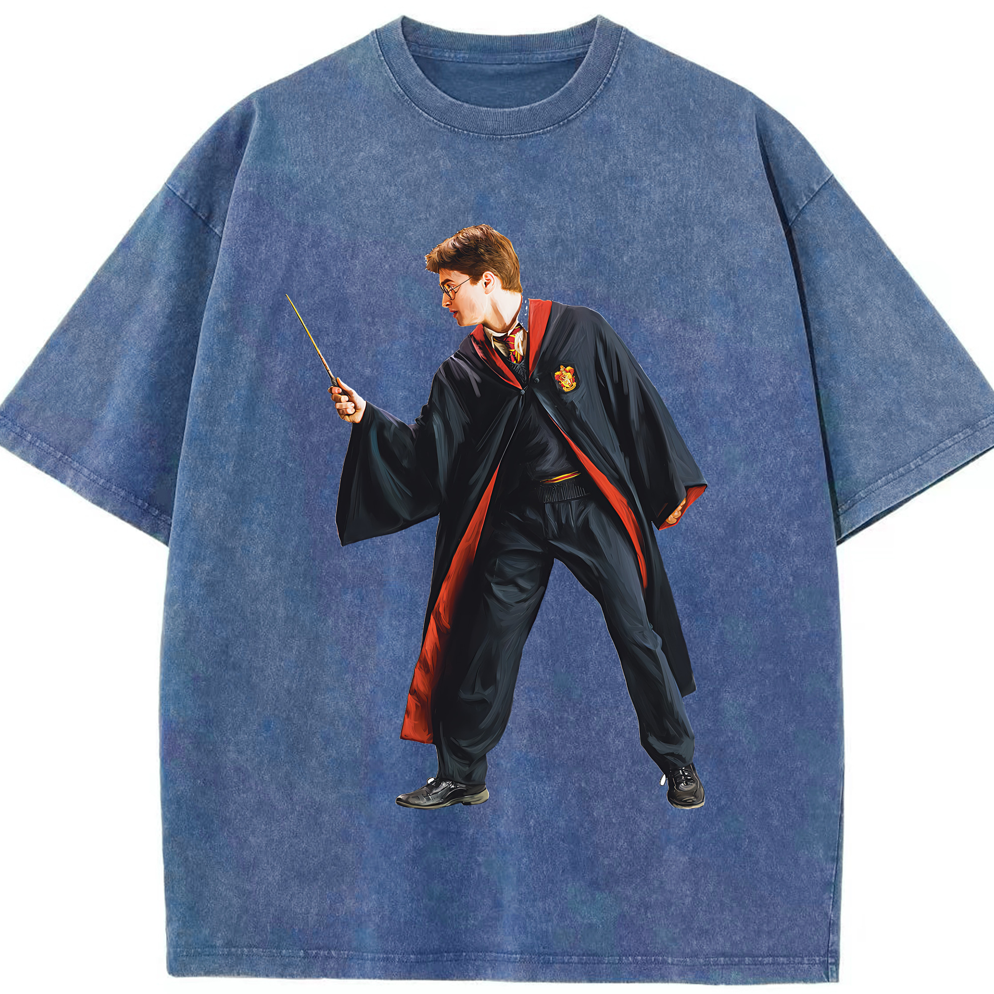 （画像用） Harry Potter ハリー・ポッターシリーズ 綿100% ヴィンテージ風 半袖Tシャツ（フロントプリント）