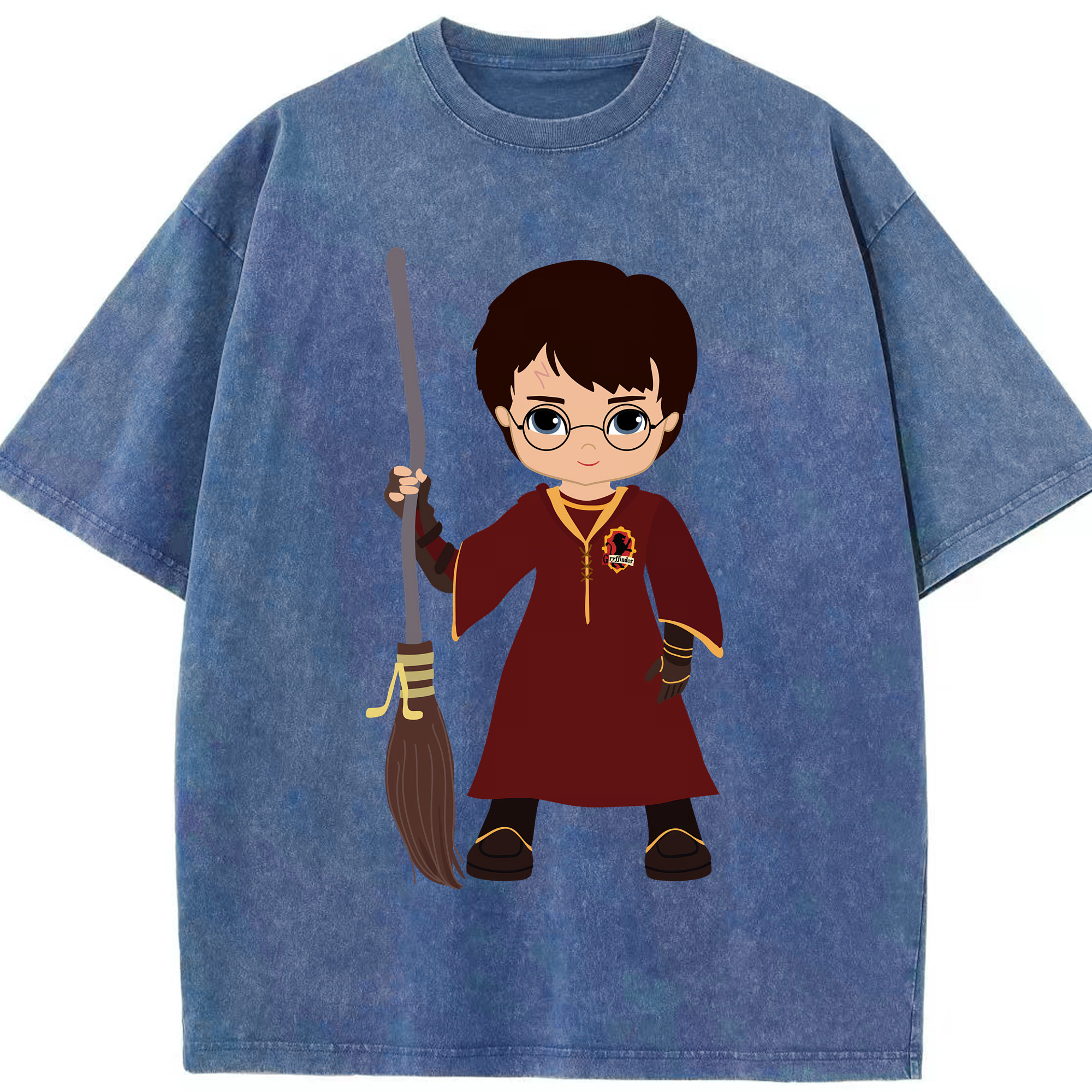 （画像用） Harry Potter ハリー・ポッターシリーズ 綿100% ヴィンテージ風 半袖Tシャツ（フロントプリント）