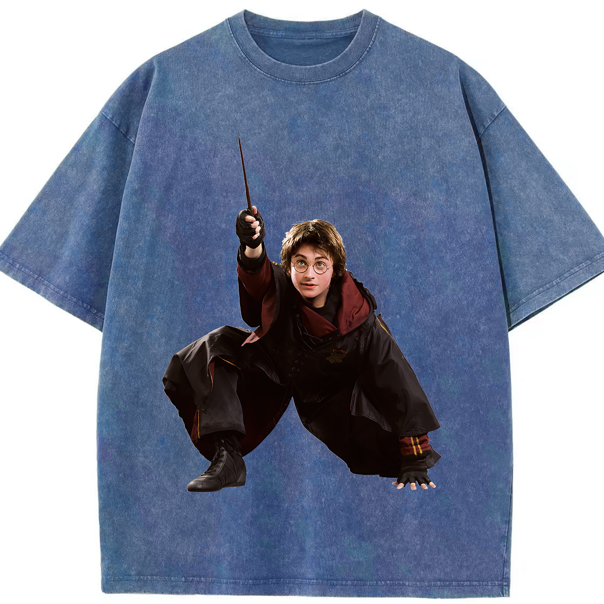 （画像用） Harry Potter ハリー・ポッターシリーズ 綿100% ヴィンテージ風 半袖Tシャツ（フロントプリント）