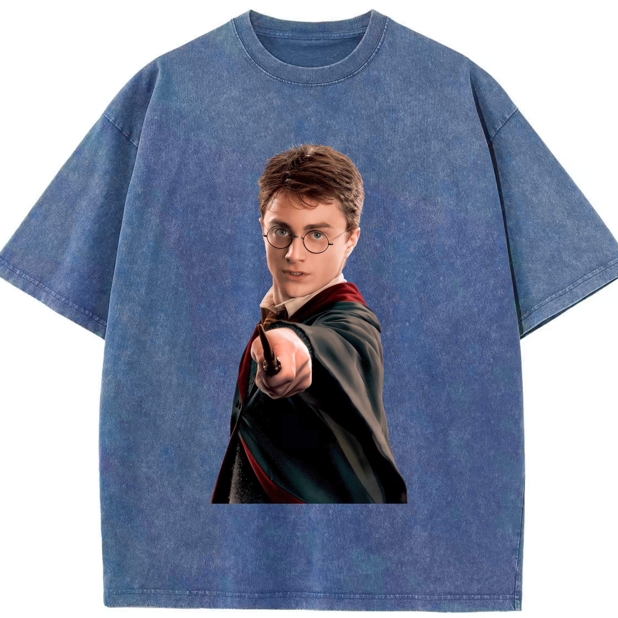 （画像用） Harry Potter ハリー・ポッターシリーズ 綿100% ヴィンテージ風 半袖Tシャツ（フロントプリント）
