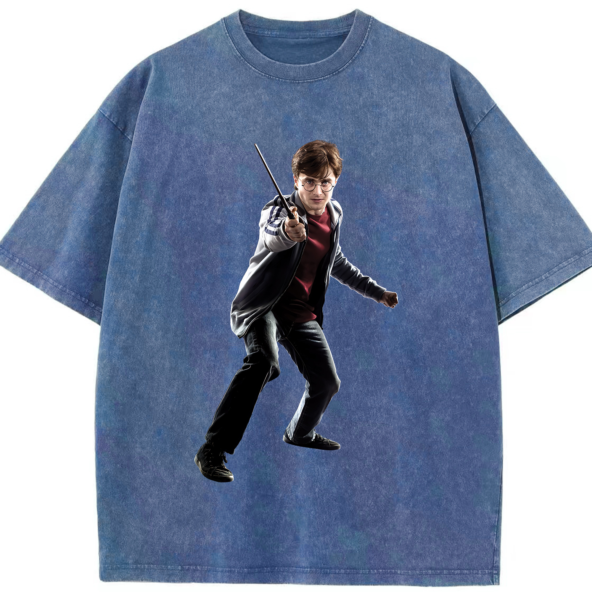 （画像用） Harry Potter ハリー・ポッターシリーズ 綿100% ヴィンテージ風 半袖Tシャツ（フロントプリント）