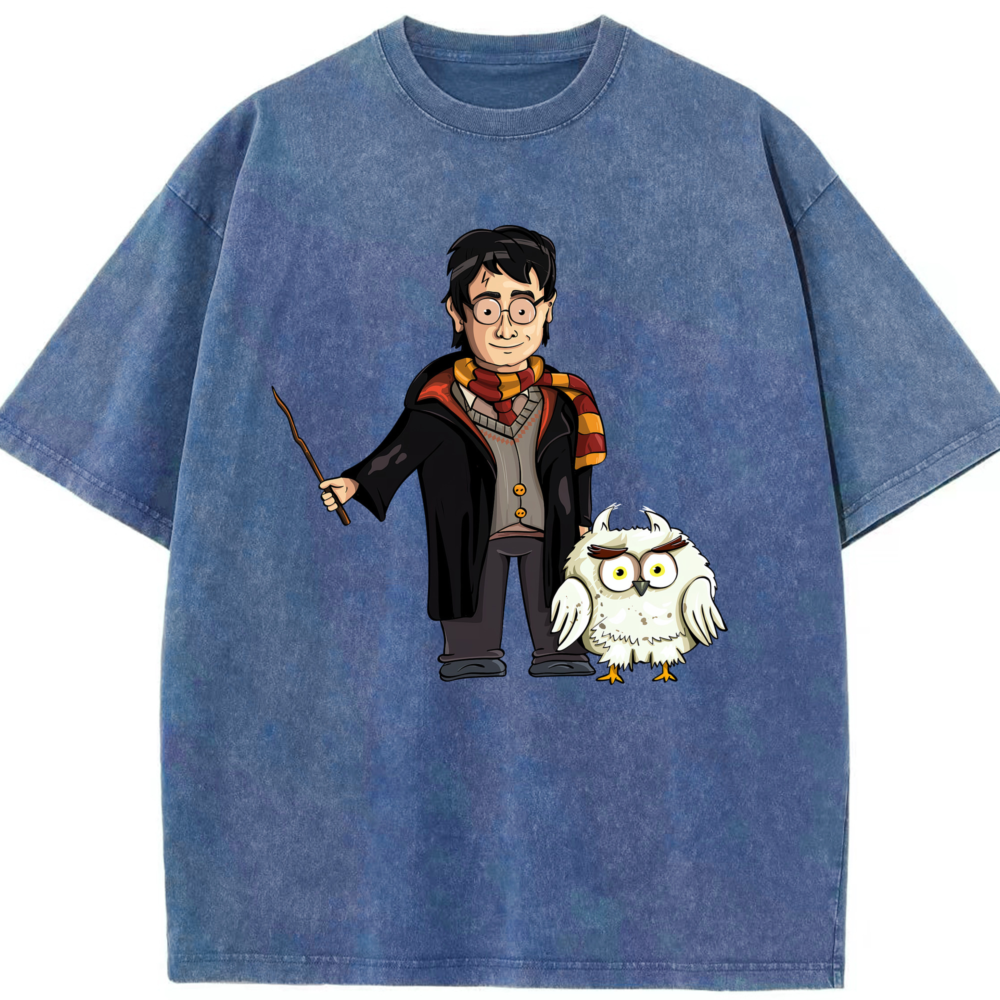 （画像用） Harry Potter ハリー・ポッターシリーズ 綿100% ヴィンテージ風 半袖Tシャツ（フロントプリント）