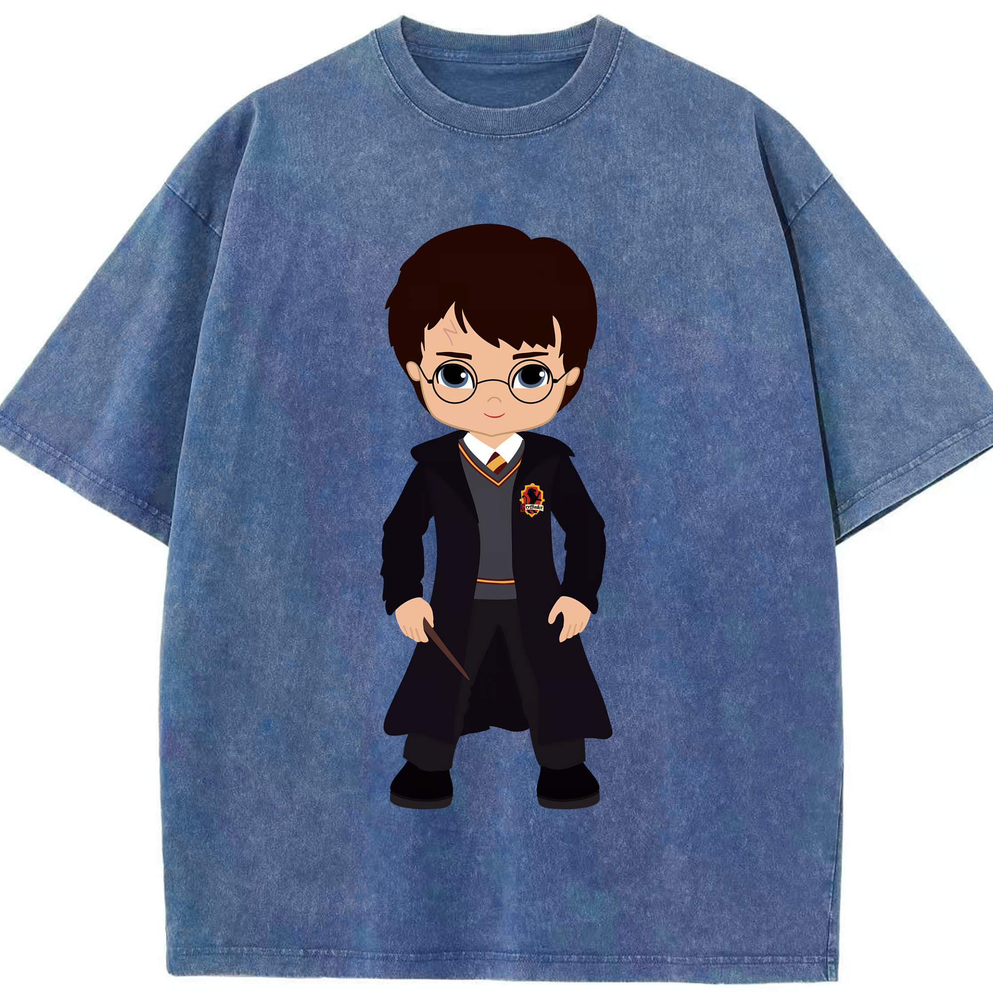 （画像用） Harry Potter ハリー・ポッターシリーズ 綿100% ヴィンテージ風 半袖Tシャツ（フロントプリント）