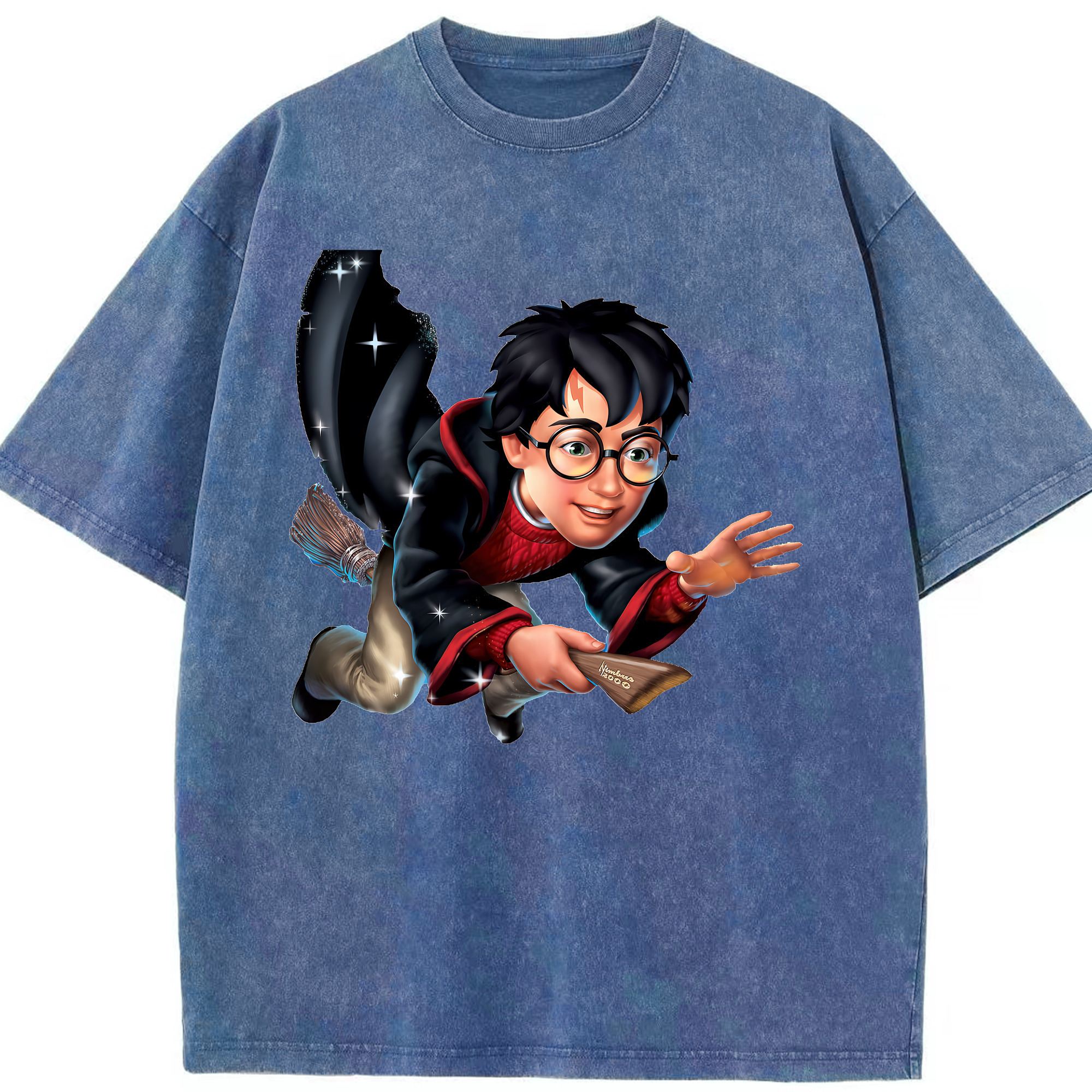 （画像用） Harry Potter ハリー・ポッターシリーズ 綿100% ヴィンテージ風 半袖Tシャツ（フロントプリント）