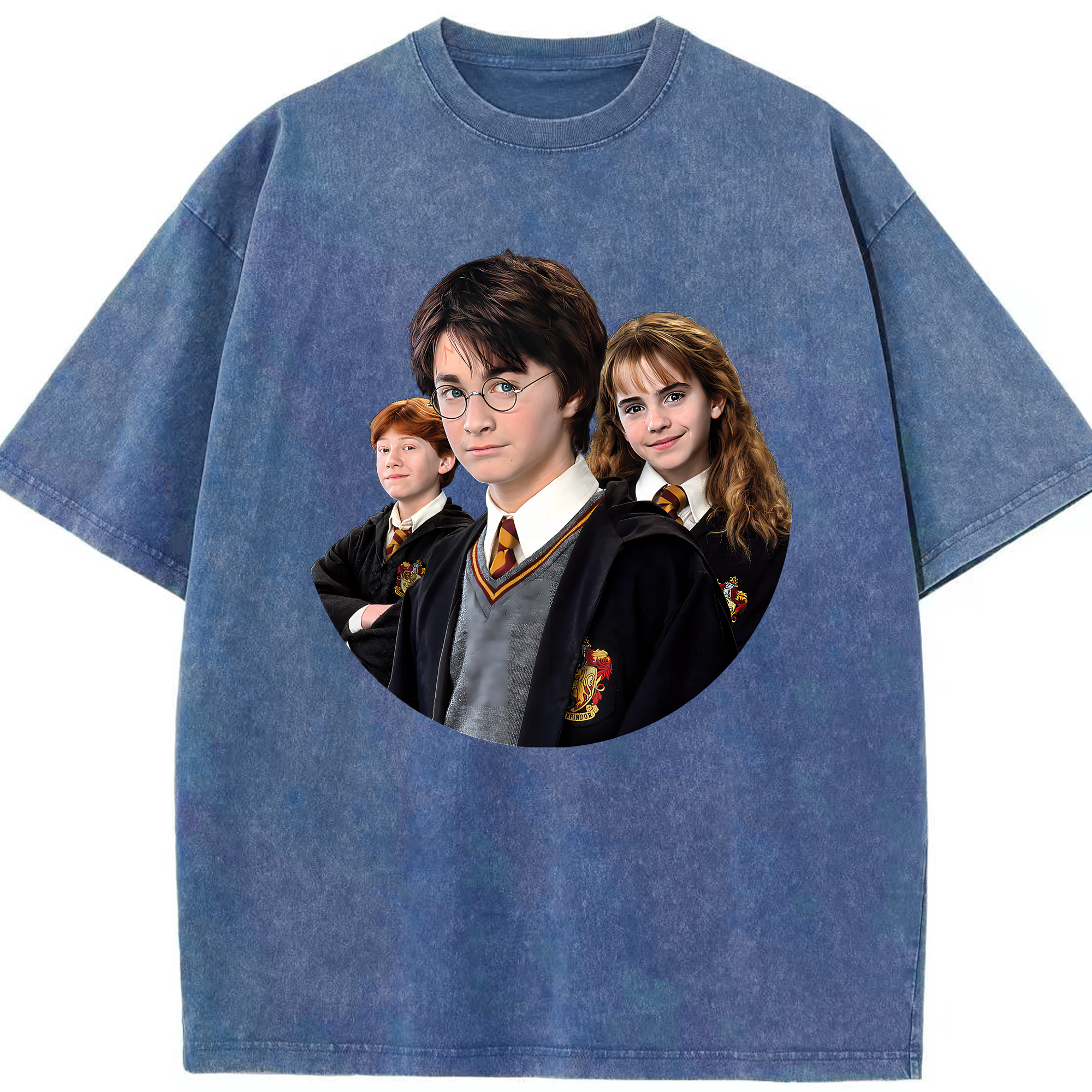 （画像用） Harry Potter ハリー・ポッターシリーズ 綿100% ヴィンテージ風 半袖Tシャツ（フロントプリント）