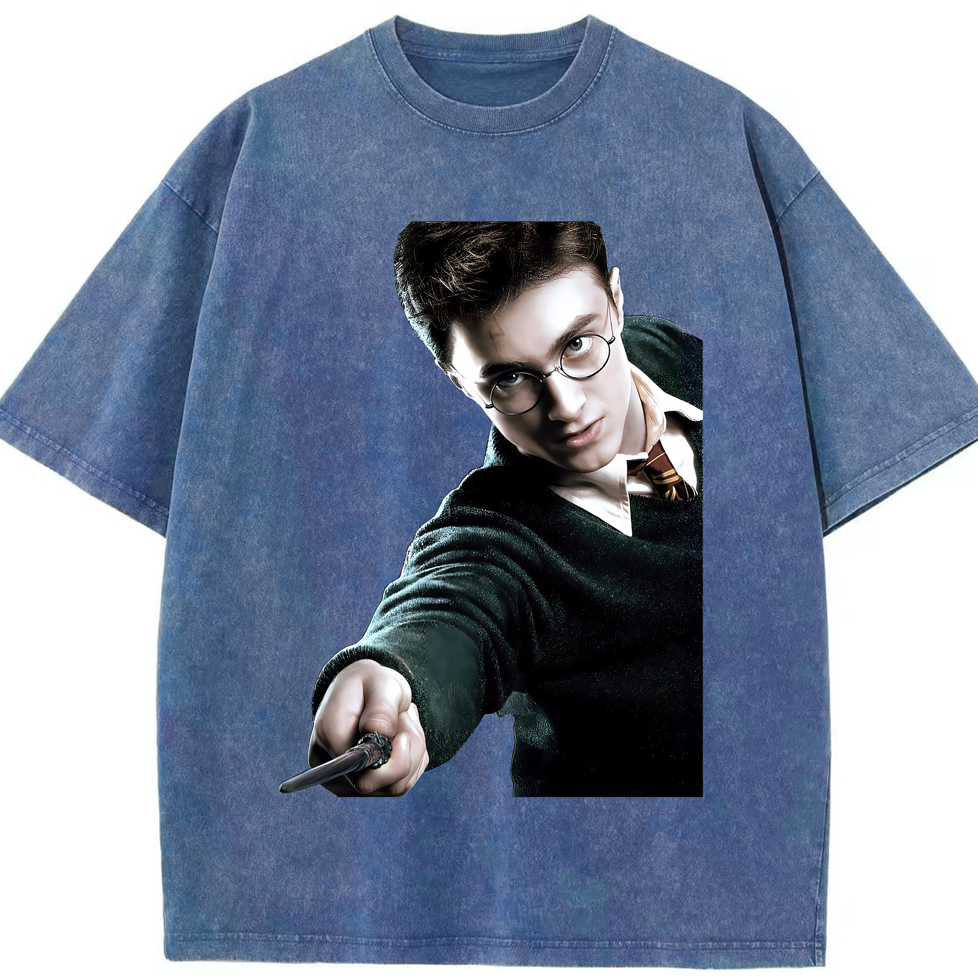 （画像用） Harry Potter ハリー・ポッターシリーズ 綿100% ヴィンテージ風 半袖Tシャツ（フロントプリント）
