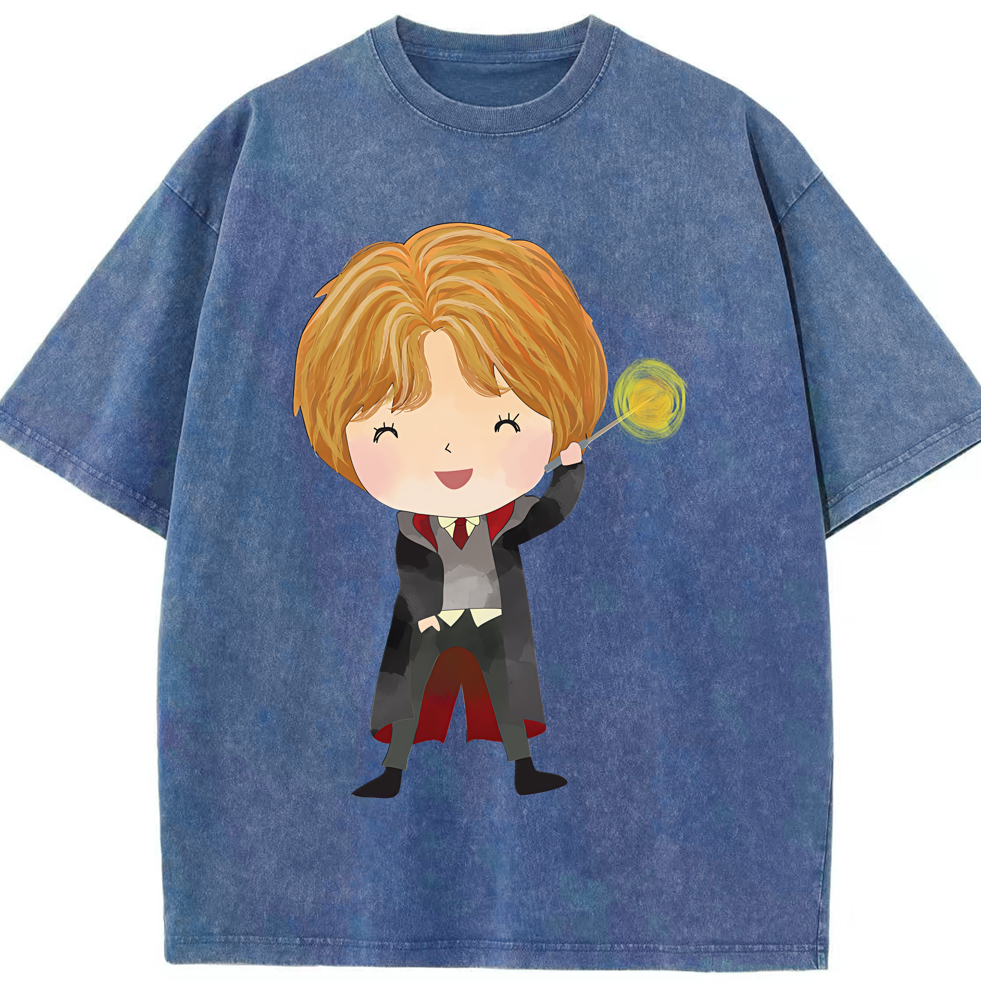 （画像用） Harry Potter ハリー・ポッターシリーズ 綿100% ヴィンテージ風 半袖Tシャツ（フロントプリント）